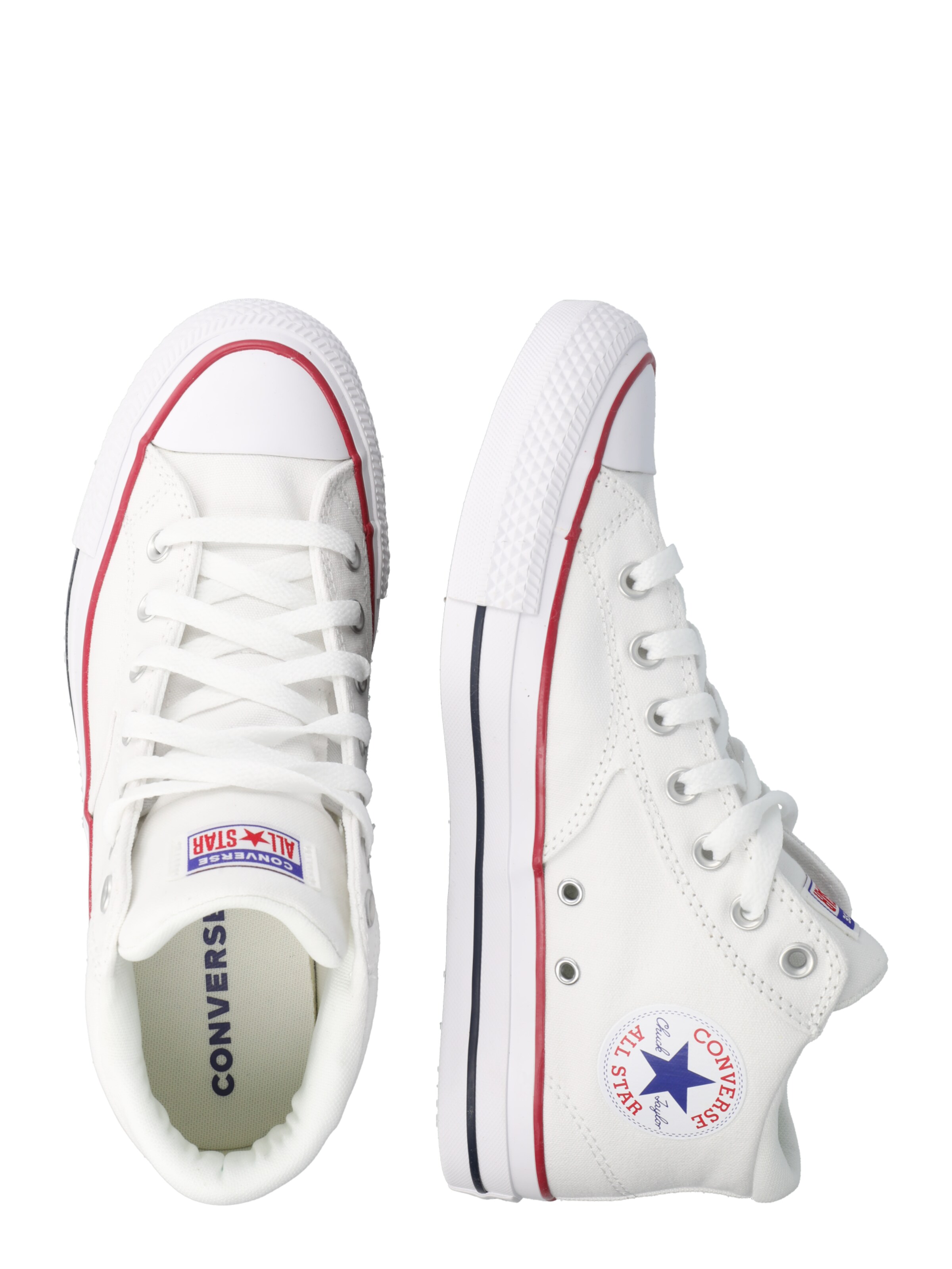 CONVERSE Sportbačiai su auliuku 'Chuck Taylor All Star Malden Street' tamsiai mėlyna / raudona / balta