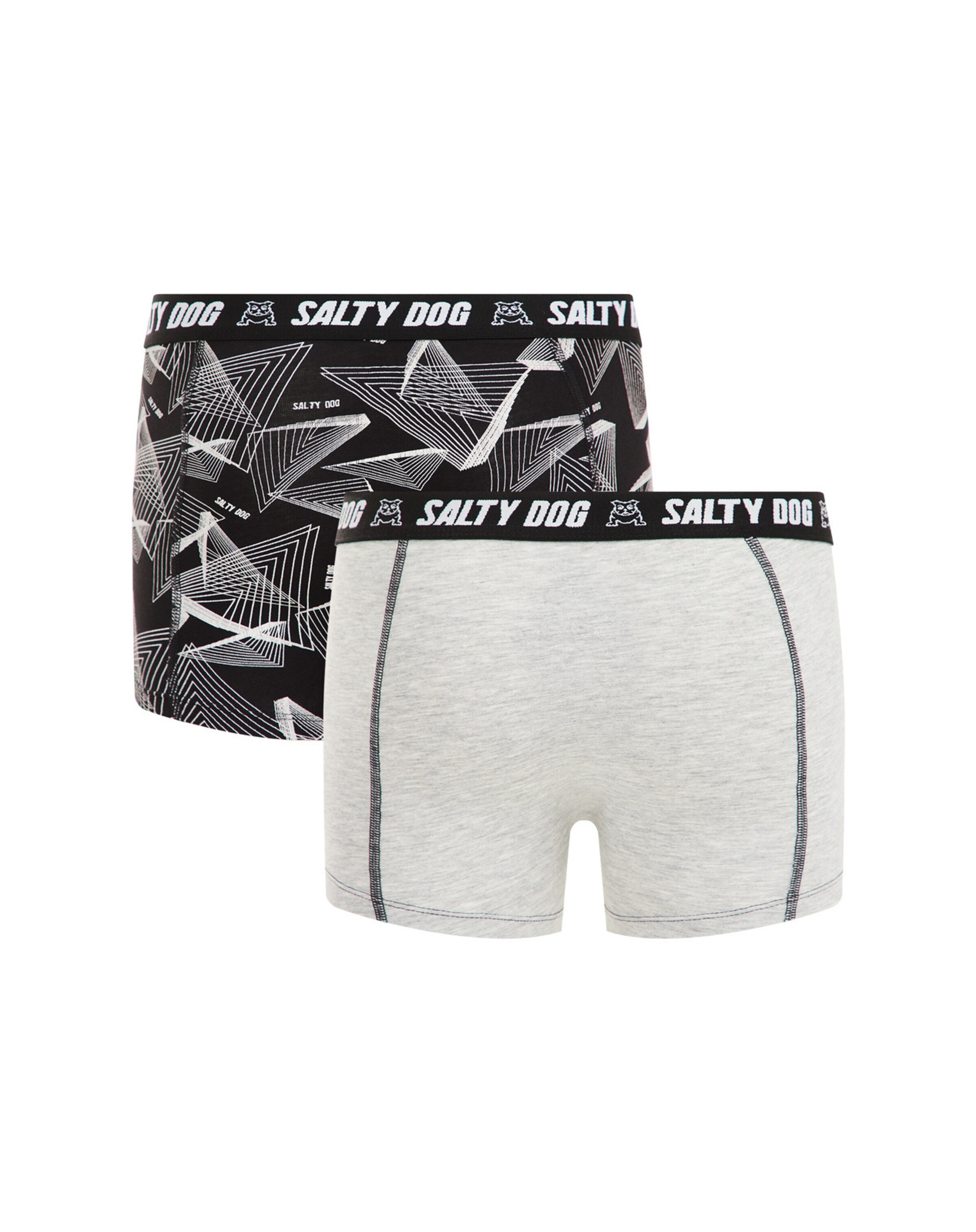 WE Fashion Apatinės kelnaitės pilka / juoda / balta