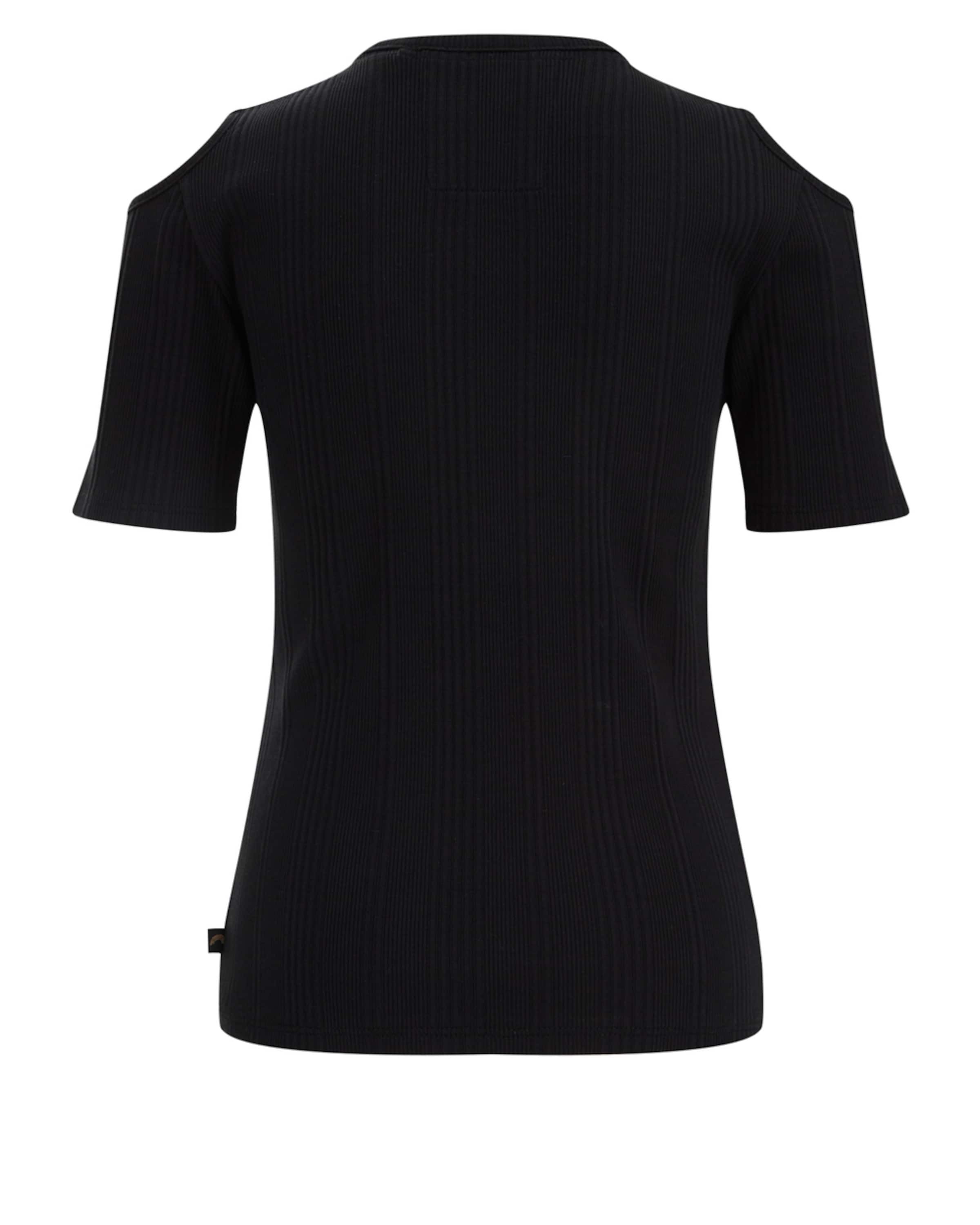 WE Fashion Marškinėliai juoda / balta