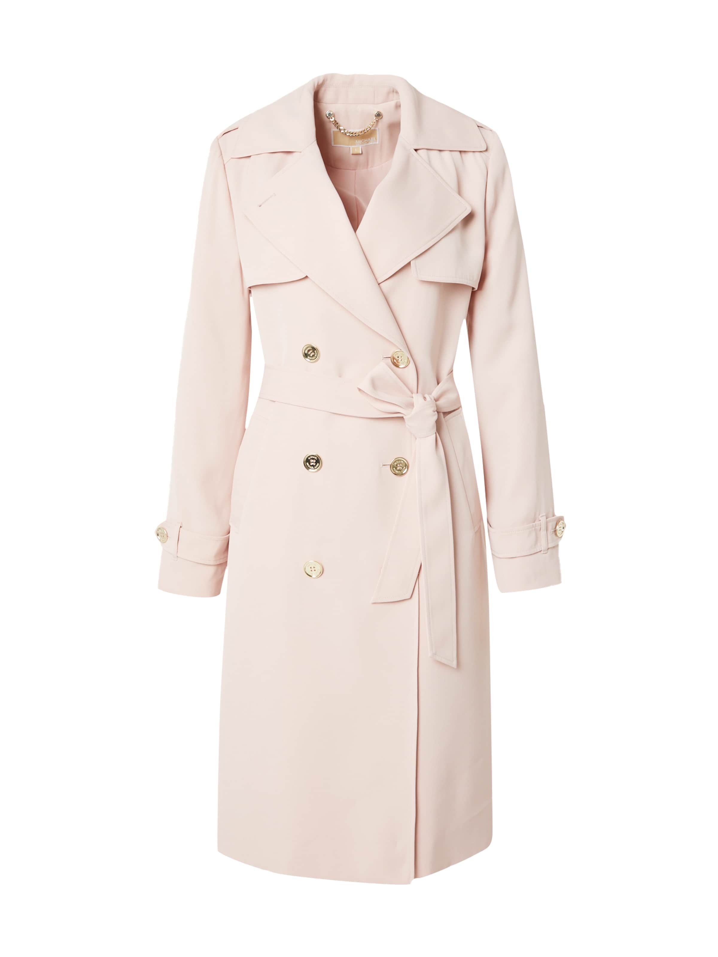 MICHAEL Michael Kors Demisezoninis paltas 'Drapey' pastelinė rožinė