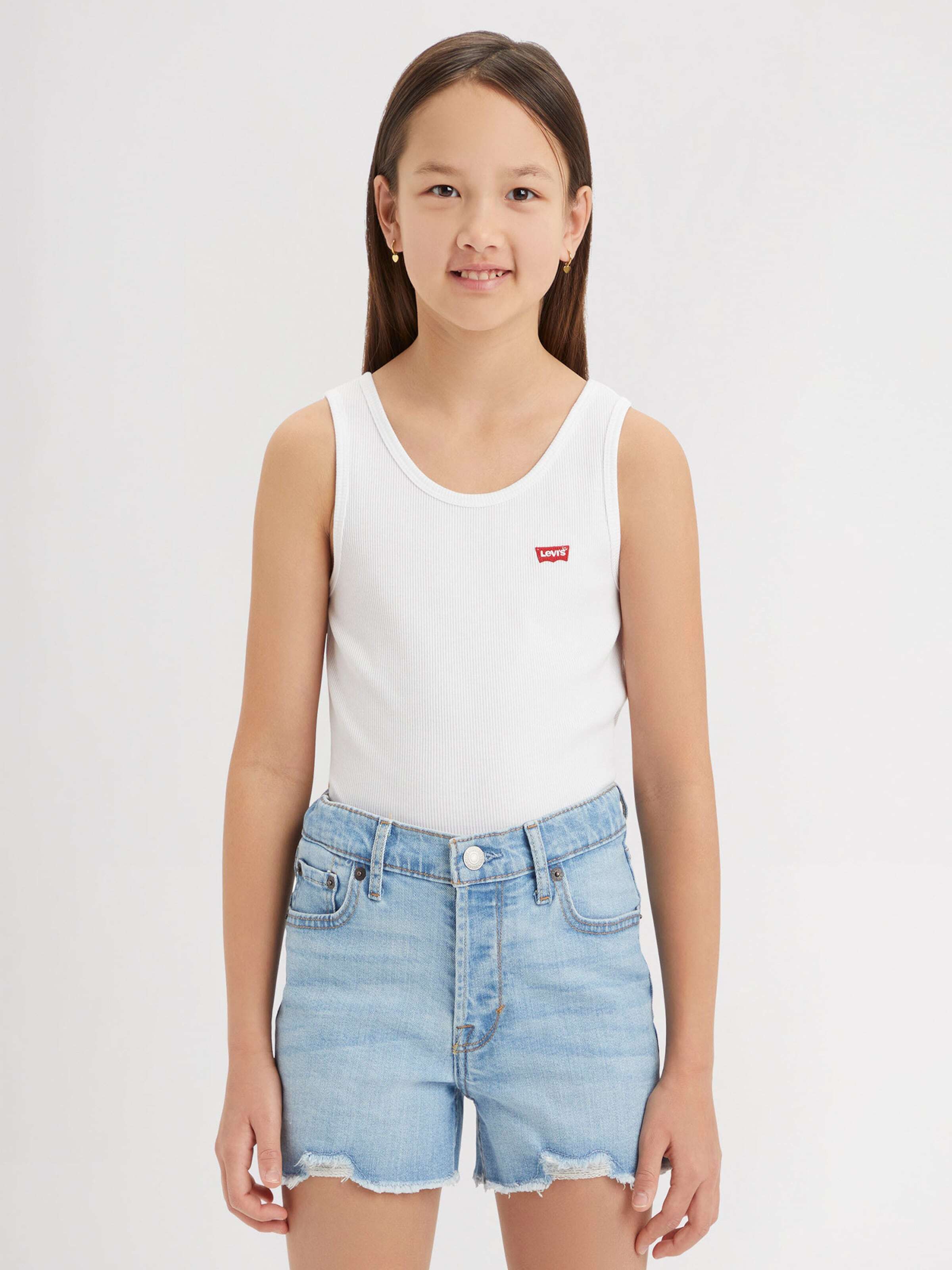 Levi's Kids Palaidinė be rankovių 'MEET AND GREET' raudona / balta