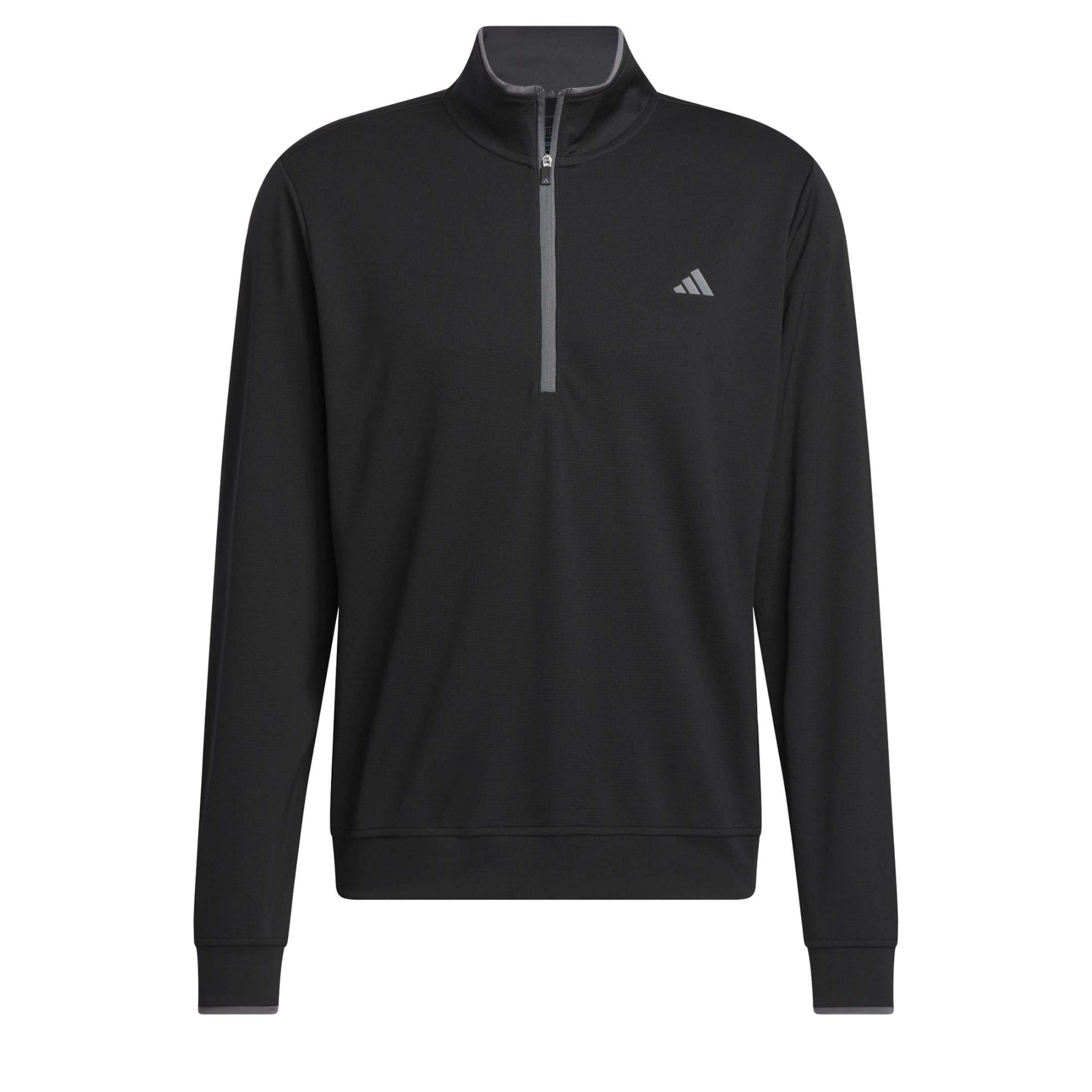 ADIDAS GOLF Sportiniai marškinėliai 'Lightweight Half-Zip' pilka / juoda