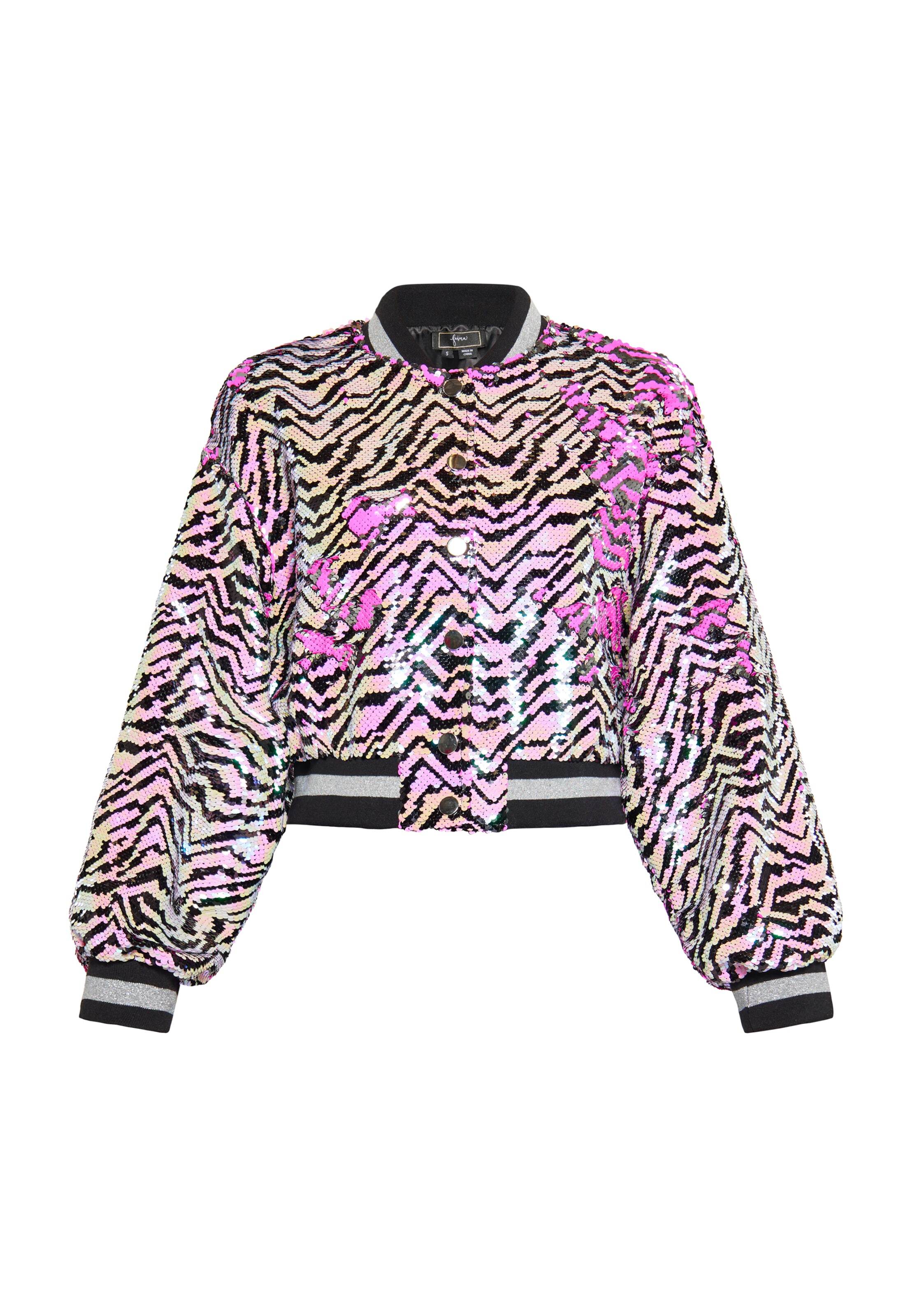 faina Demisezoninė striukė smėlio spalva / šviesiai rožinė / juoda / balta