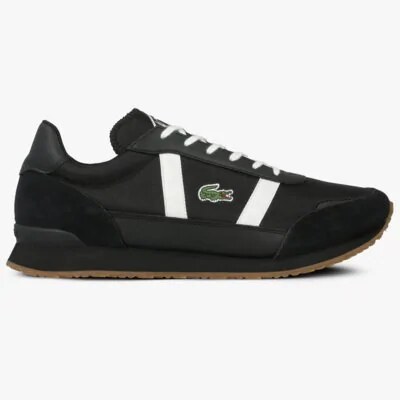 black lacoste trainers size 4