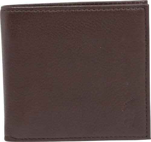 polo ralph lauren pebble grain leather wallet brown