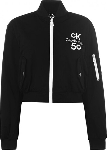 calvin klein logo bomber jacket