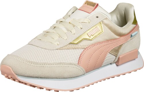 PUMA Sportbačiai be auliuko 'Future Rider Chrome' ryškiai rožinė spalva /  auksas / smėlio spalva / gelsvai pilka spalva - GLAMI.lt