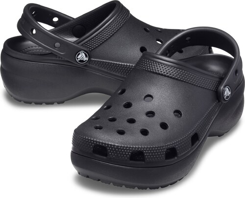 black platform crocs