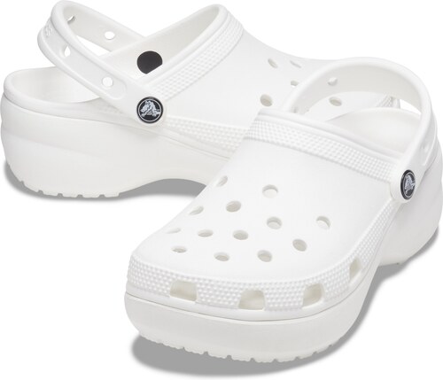 classic platform clog white