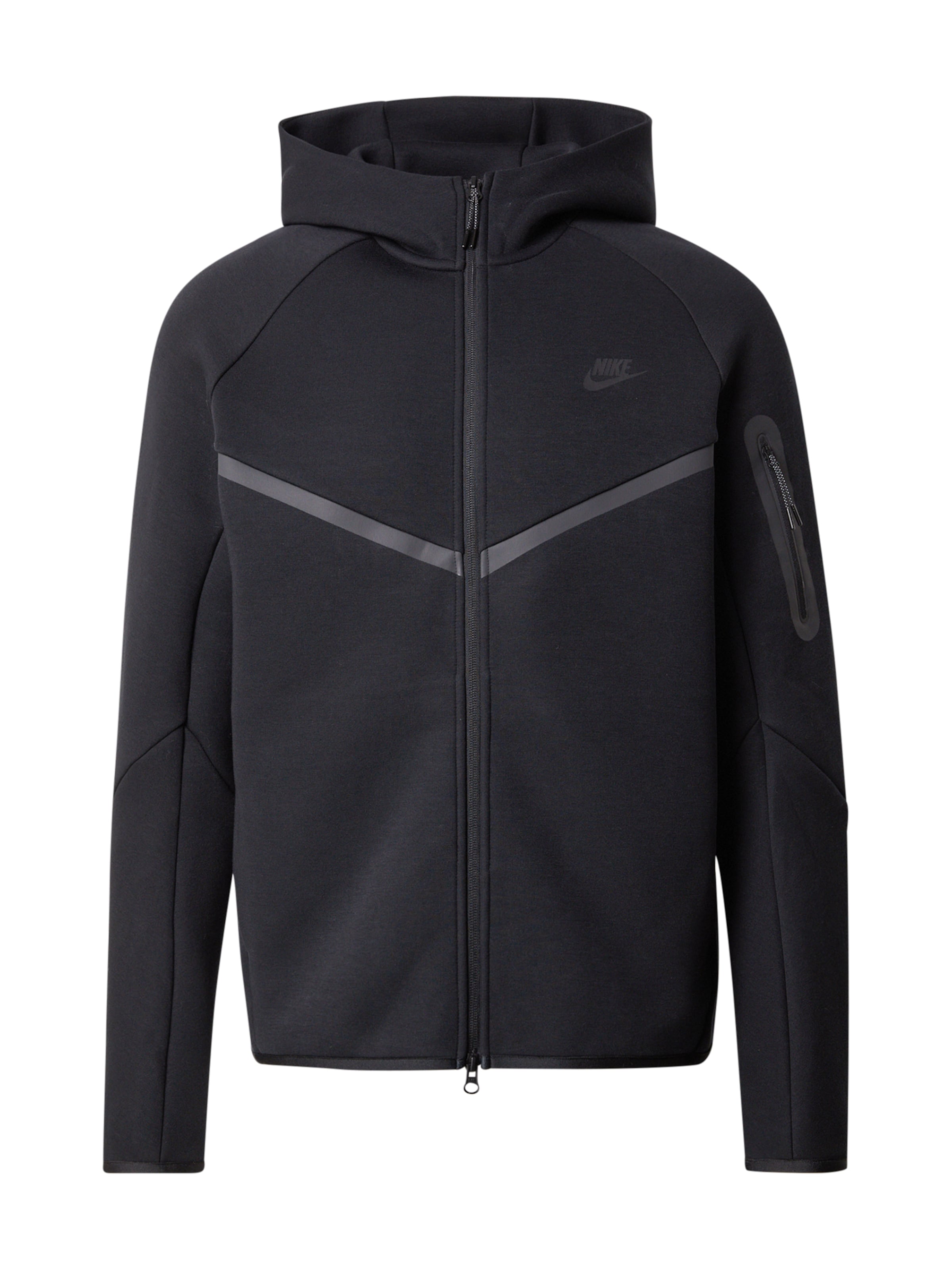 Nike Sportswear Džemperis 'Tech Fleece' tamsiai pilka / juoda