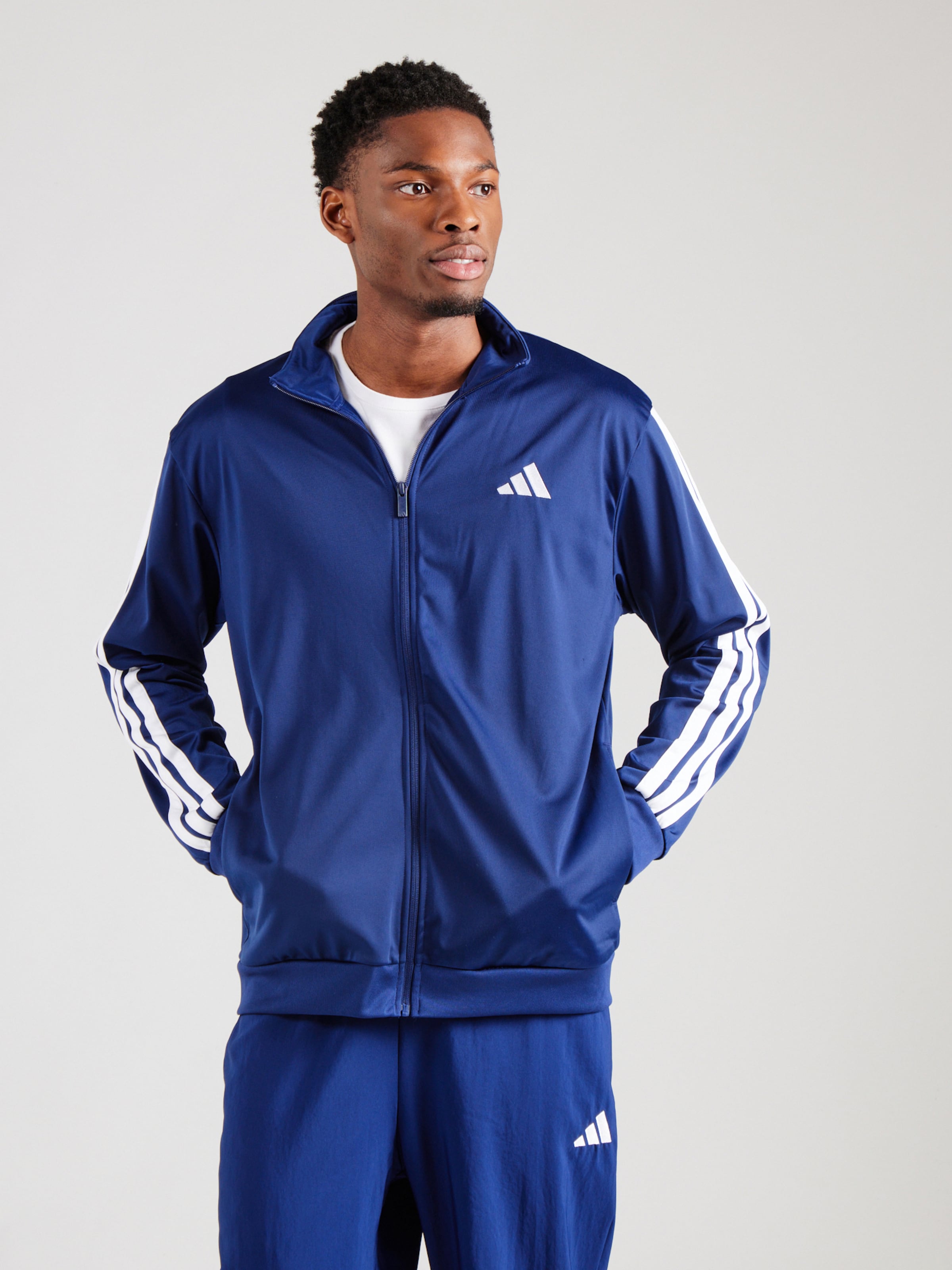 ADIDAS SPORTSWEAR Džemperis treniruotėms tamsiai mėlyna / balta