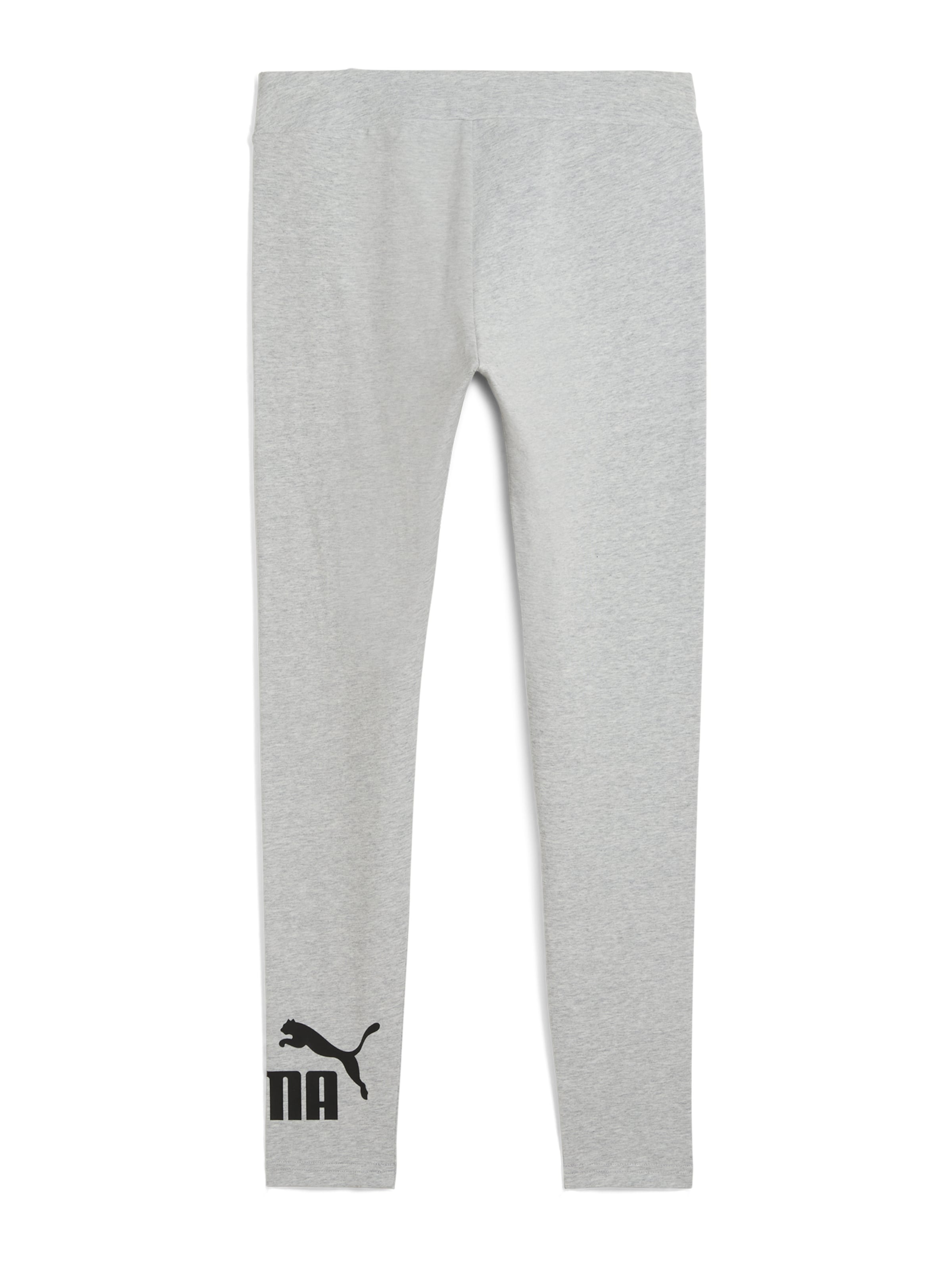 PUMA Sportinės kelnės 'Ess No. 1' šviesiai pilka / juoda