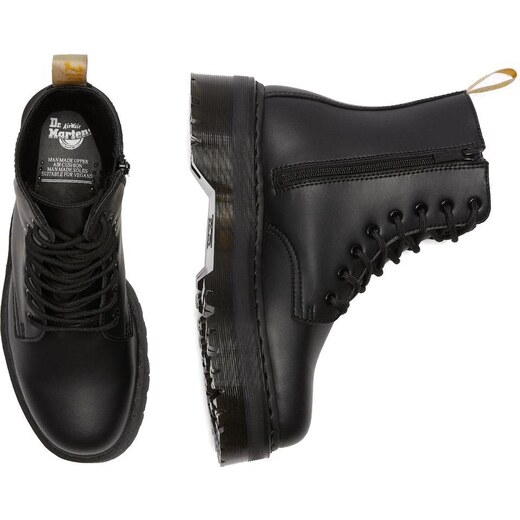Dr. Martens Vegan Jadon II Mono Felix Rub Off 8 Eye Boot - Black -  DM25310001 - sneakAvenue