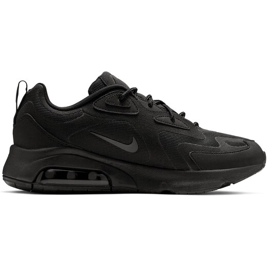 nike air max 200 triple black mens