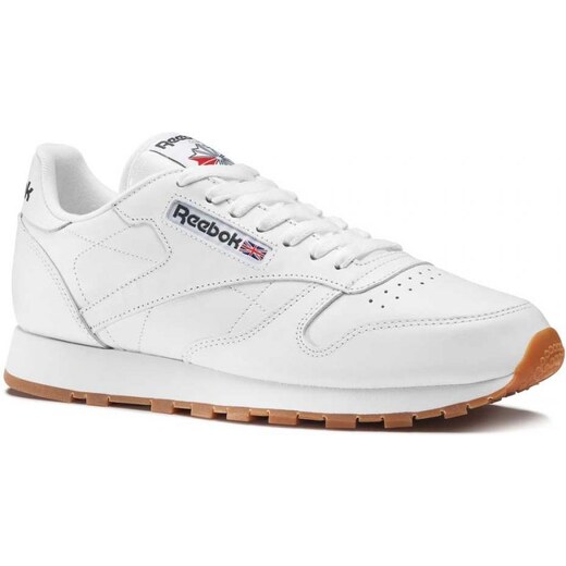 White Reebok CL LTHR men's shoes 49799 