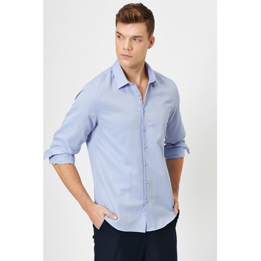 Koton Men's Navy Blue Shirt - GLAMI.lt