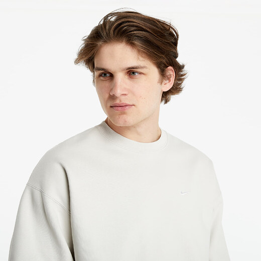 NikeLab Fleece Crew Light Bone/ White 