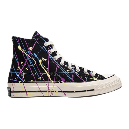 converse chuck 70 paint splatter hi unisex siyah sneaker