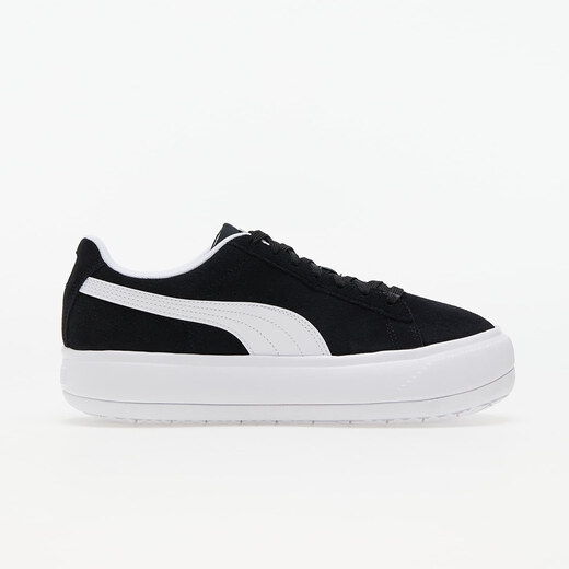 puma suede black white