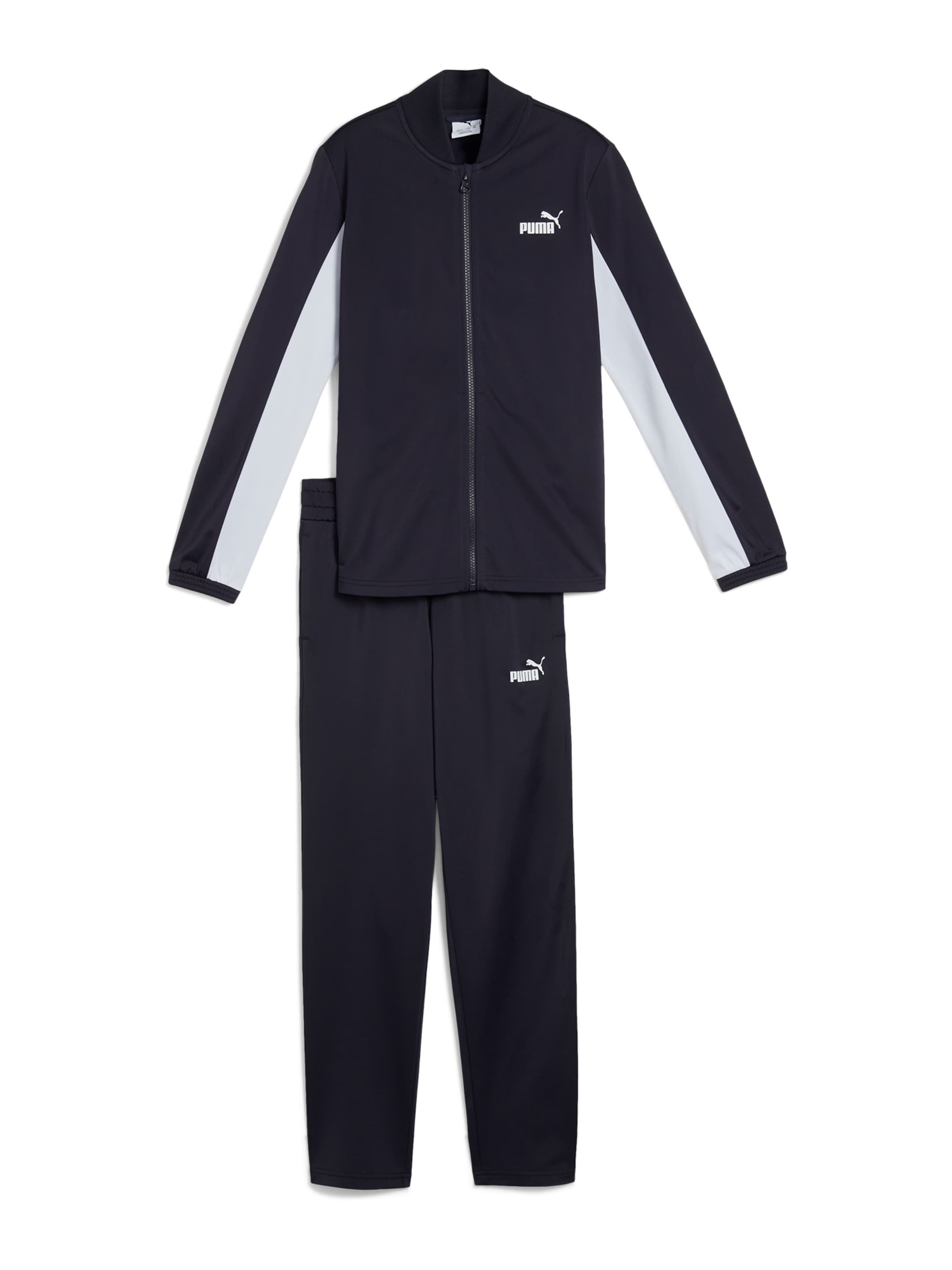 PUMA Treniruočių kostiumas tamsiai mėlyna / balta