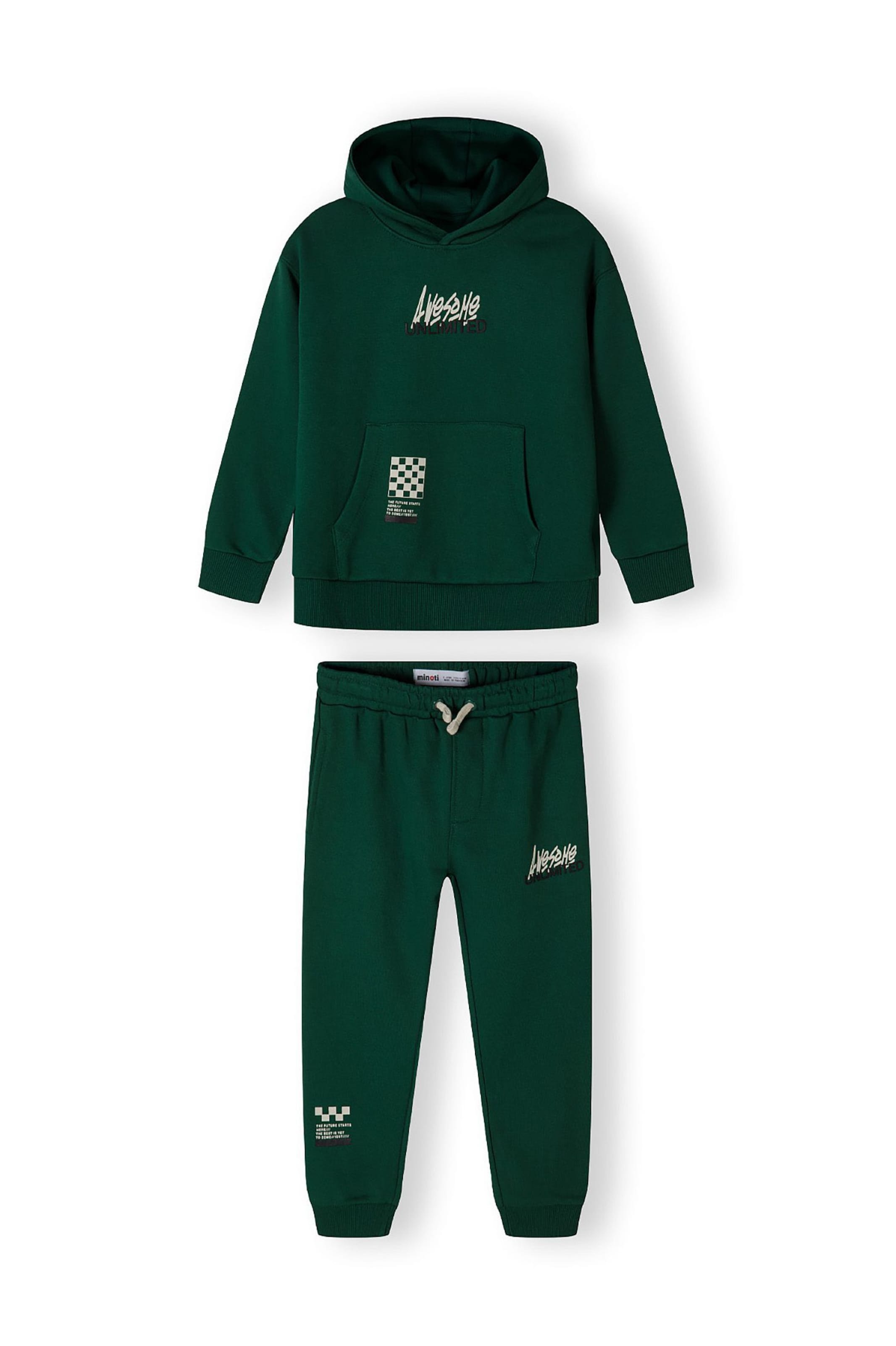 MINOTI Treningas tamsiai žalia / balta