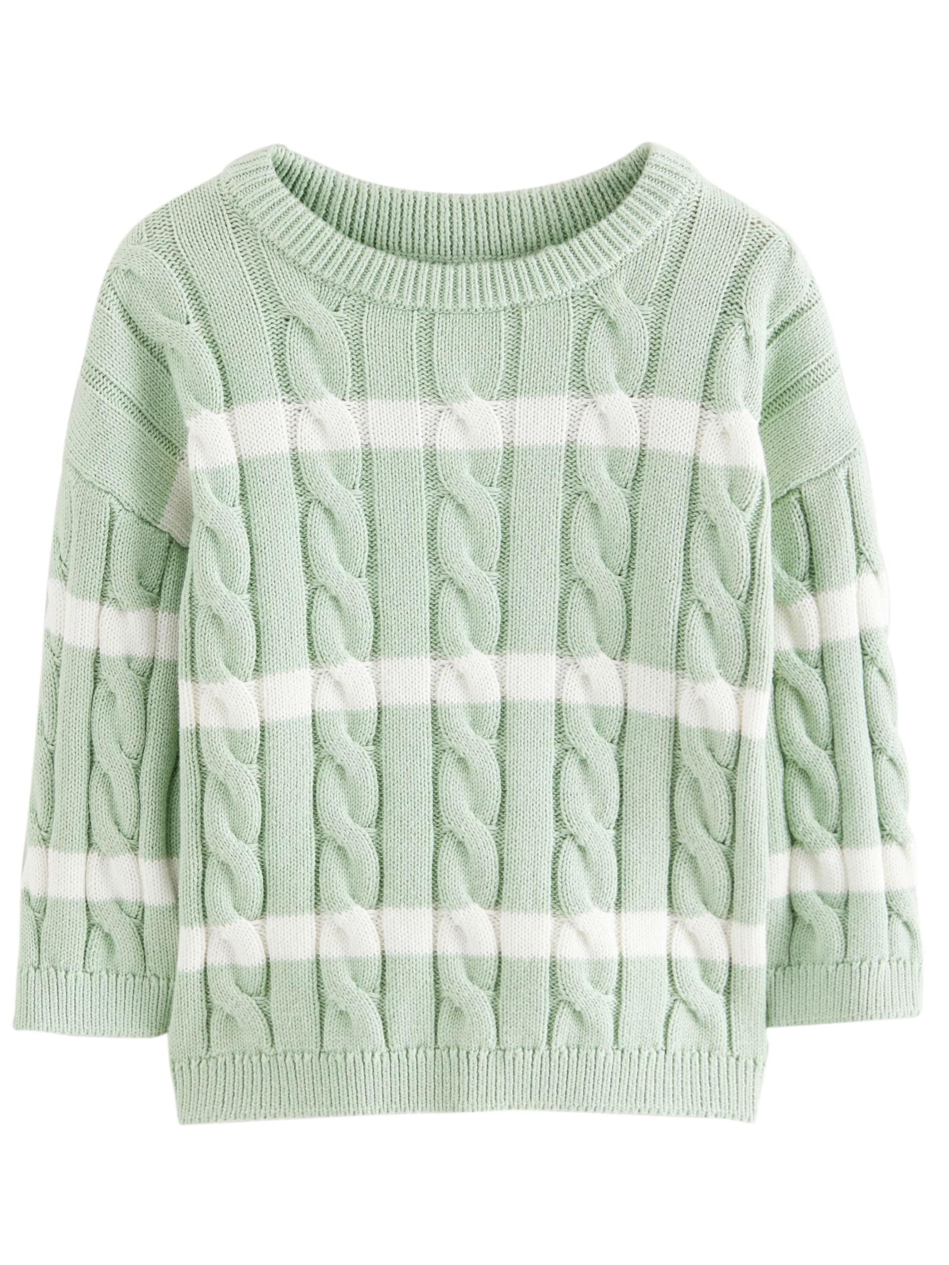 Next Megztinis mėtų spalva / balta