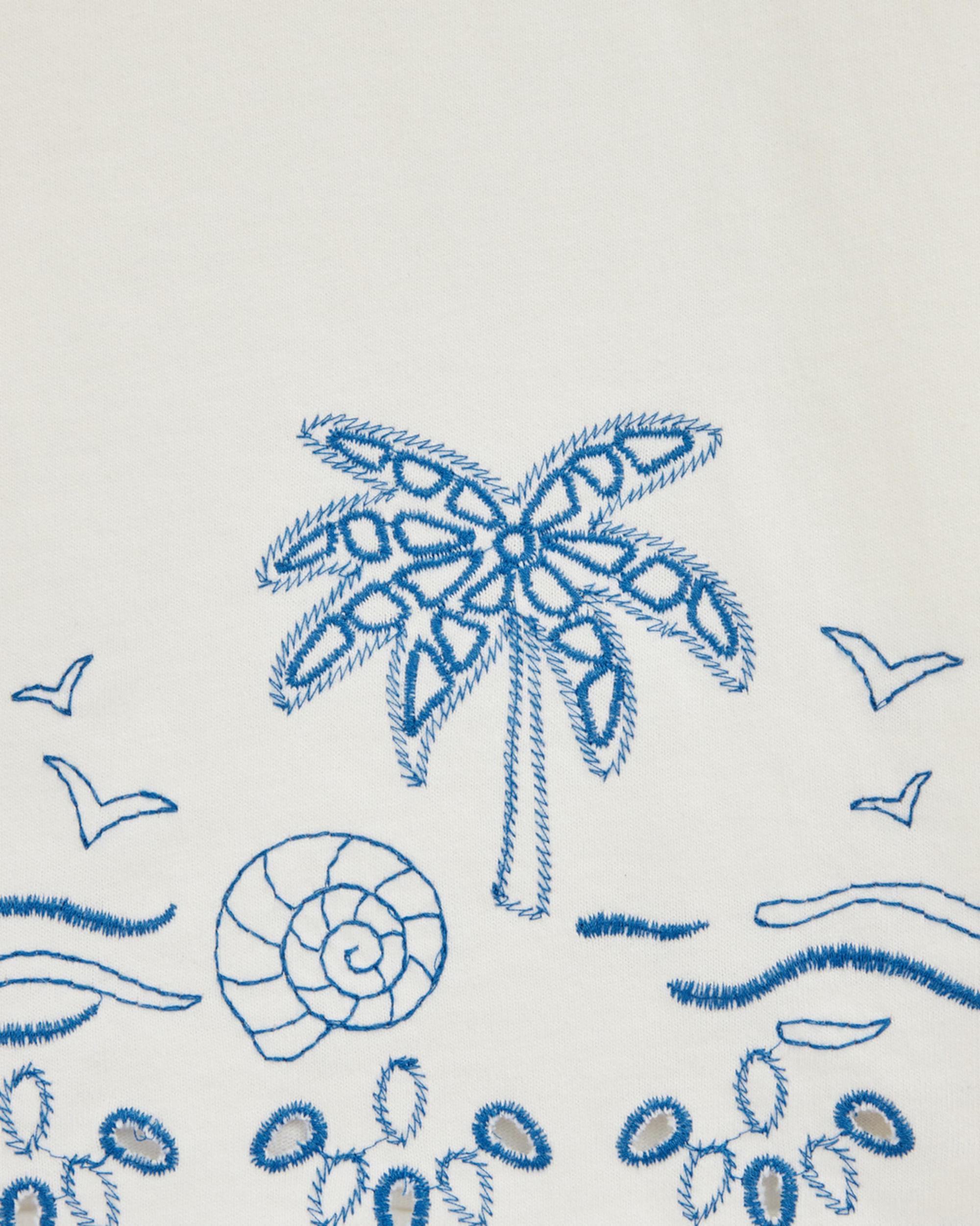 WE Fashion Marškinėliai tamsiai mėlyna / balta