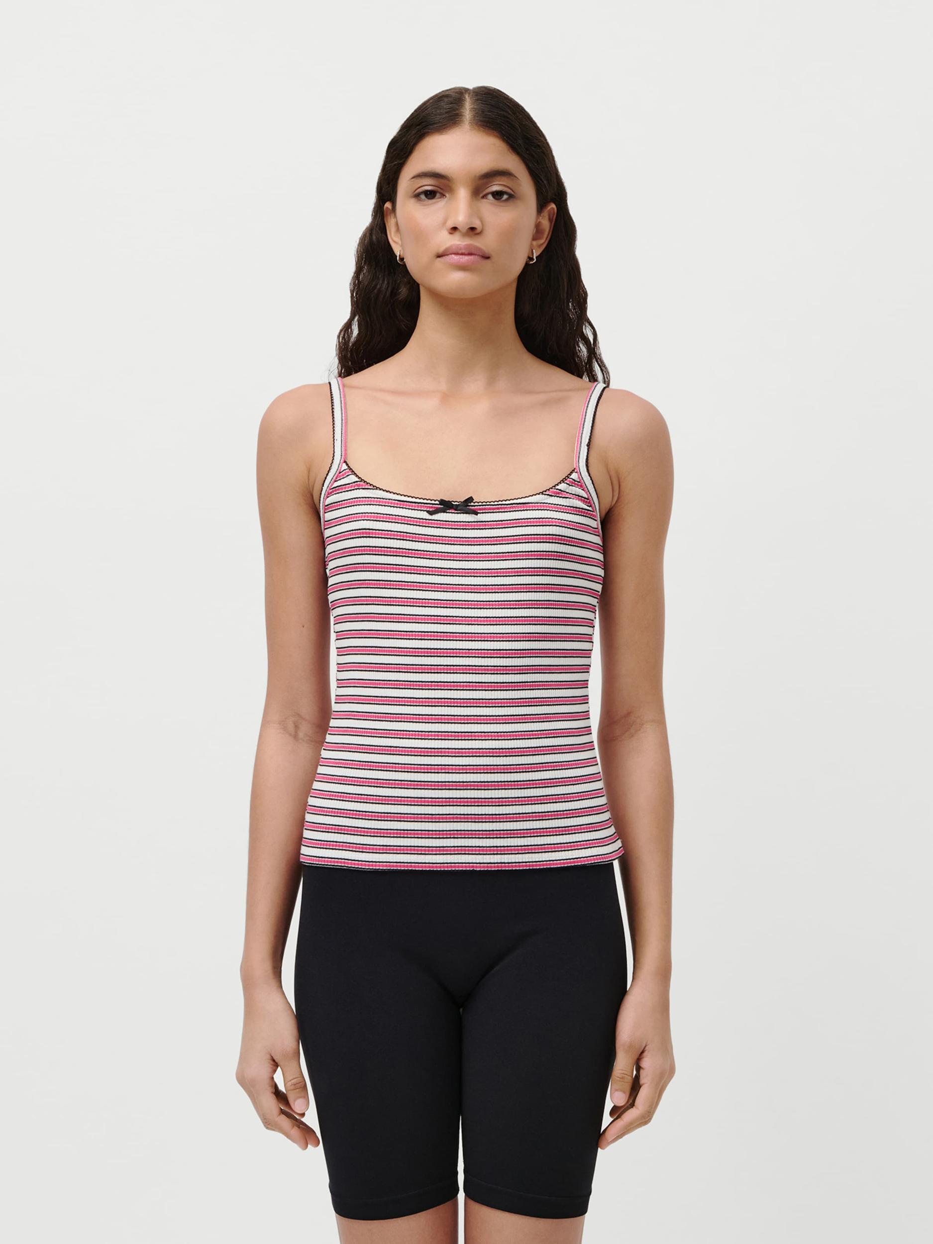 LeGer by Lena Gercke Palaidinė be rankovių 'Ines' ryškiai rožinė spalva / juoda / balta