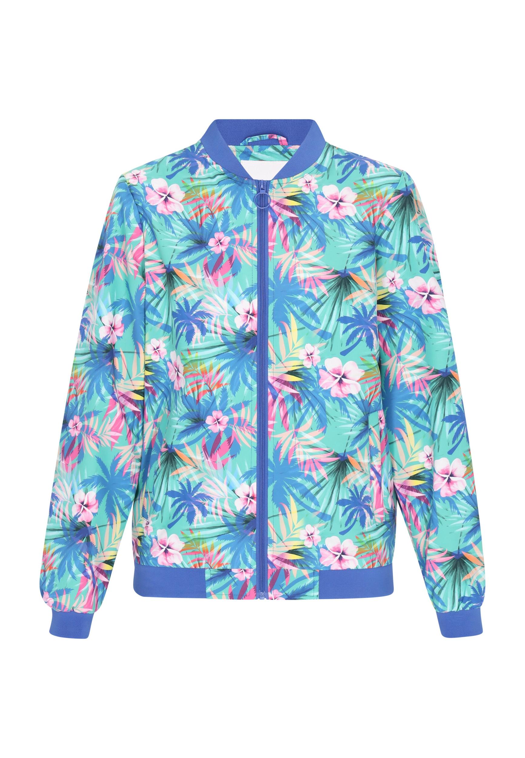 MYMO Demisezoninė striukė mėlyna / nefrito spalva / rožių spalva / balta