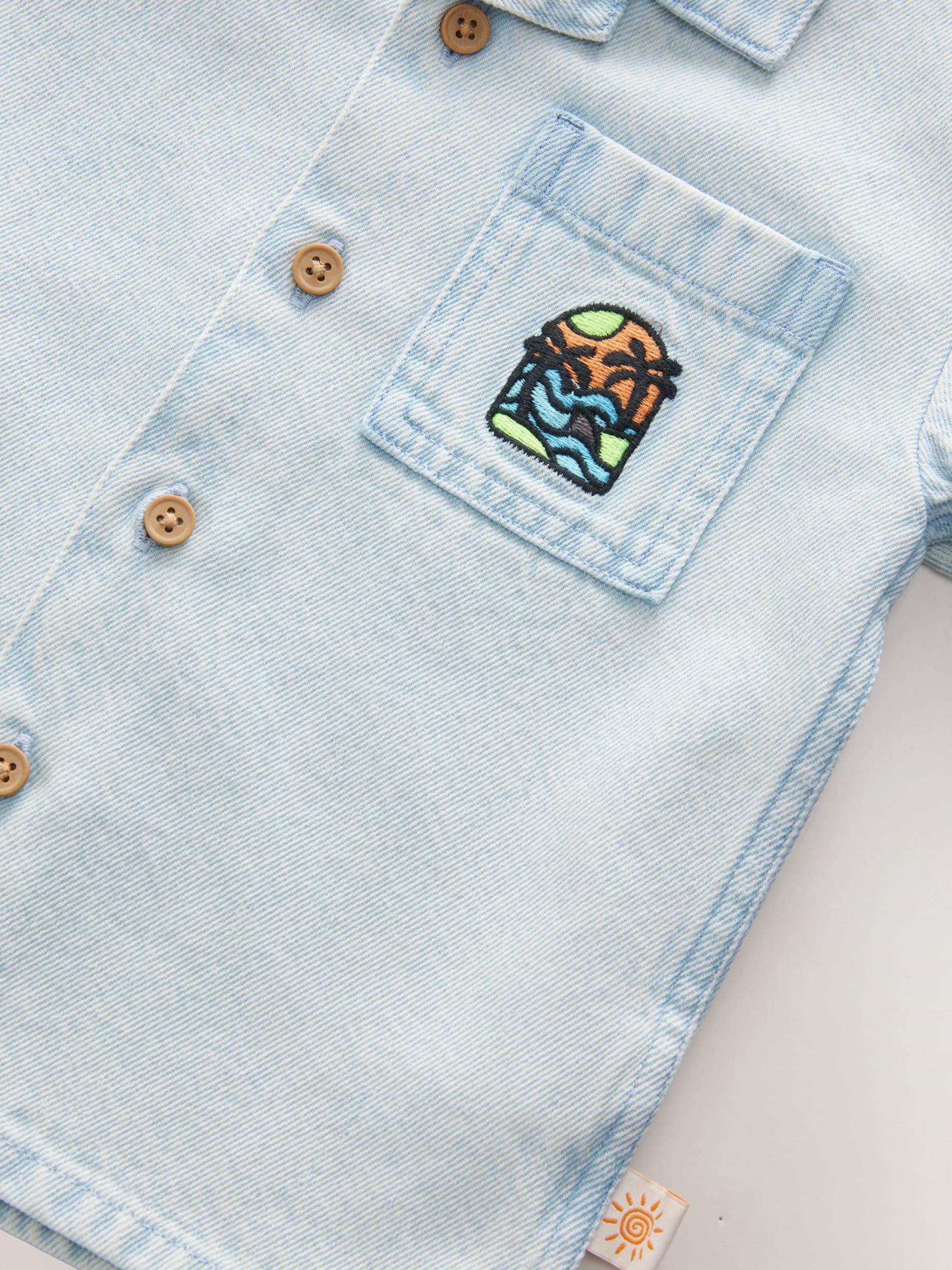 Next Marškiniai tamsiai mėlyna / šviesiai mėlyna / šviesiai žalia / oranžinė