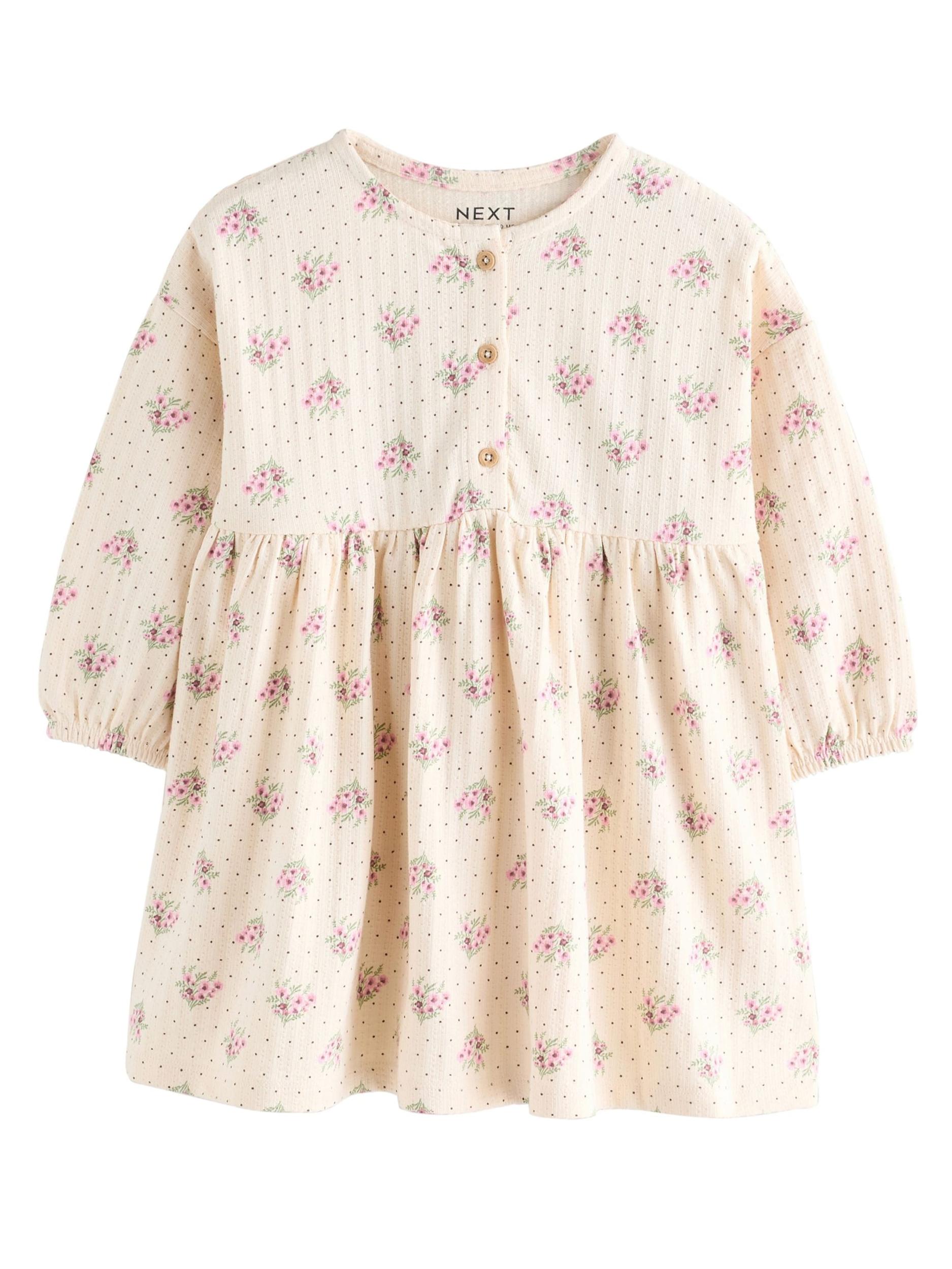 Next Suknelė kremo / žalia / rožių spalva / juoda