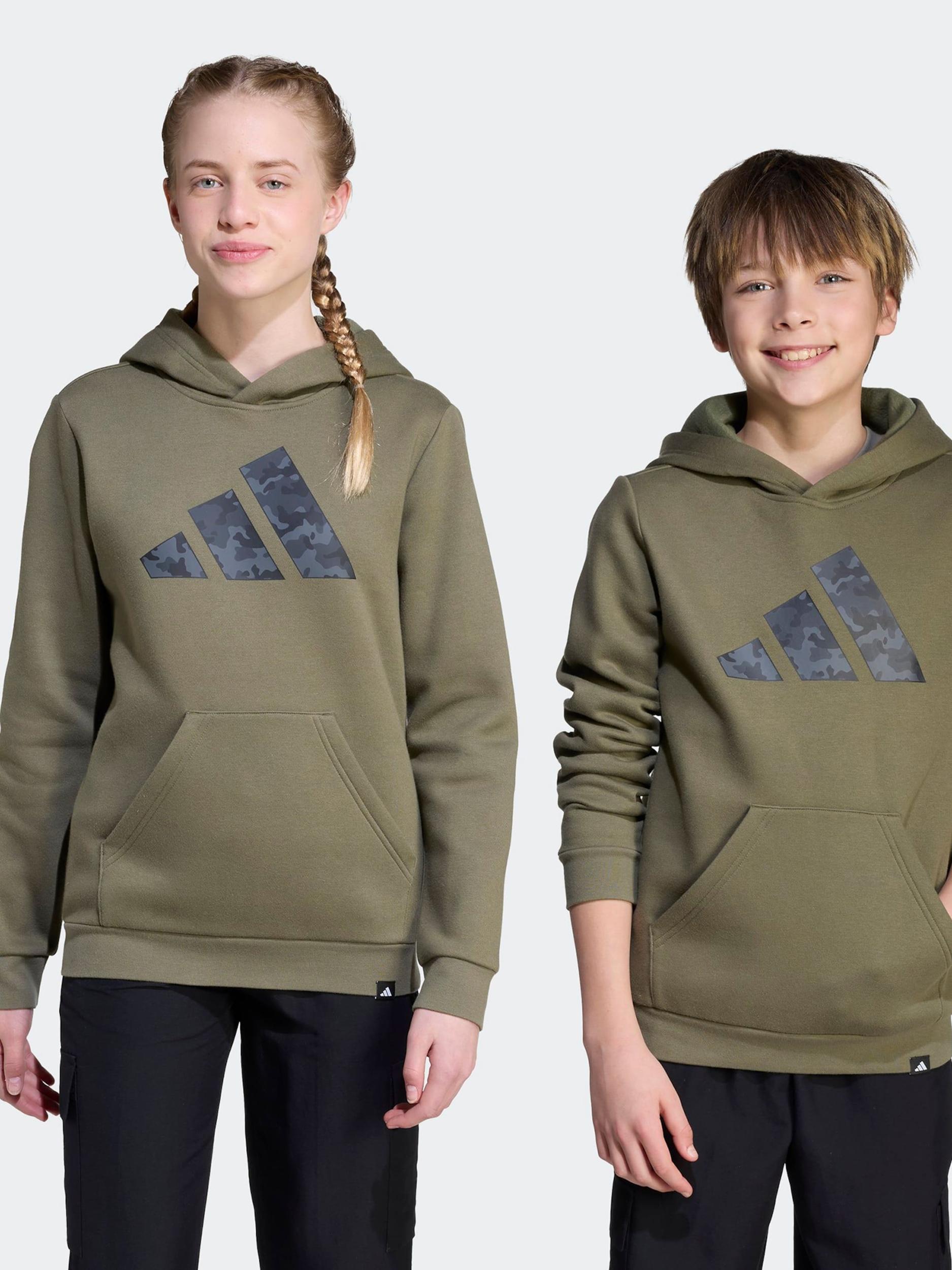 ADIDAS SPORTSWEAR Megztinis be užsegimo pilka / tamsiai pilka / alyvuogių spalva / juoda