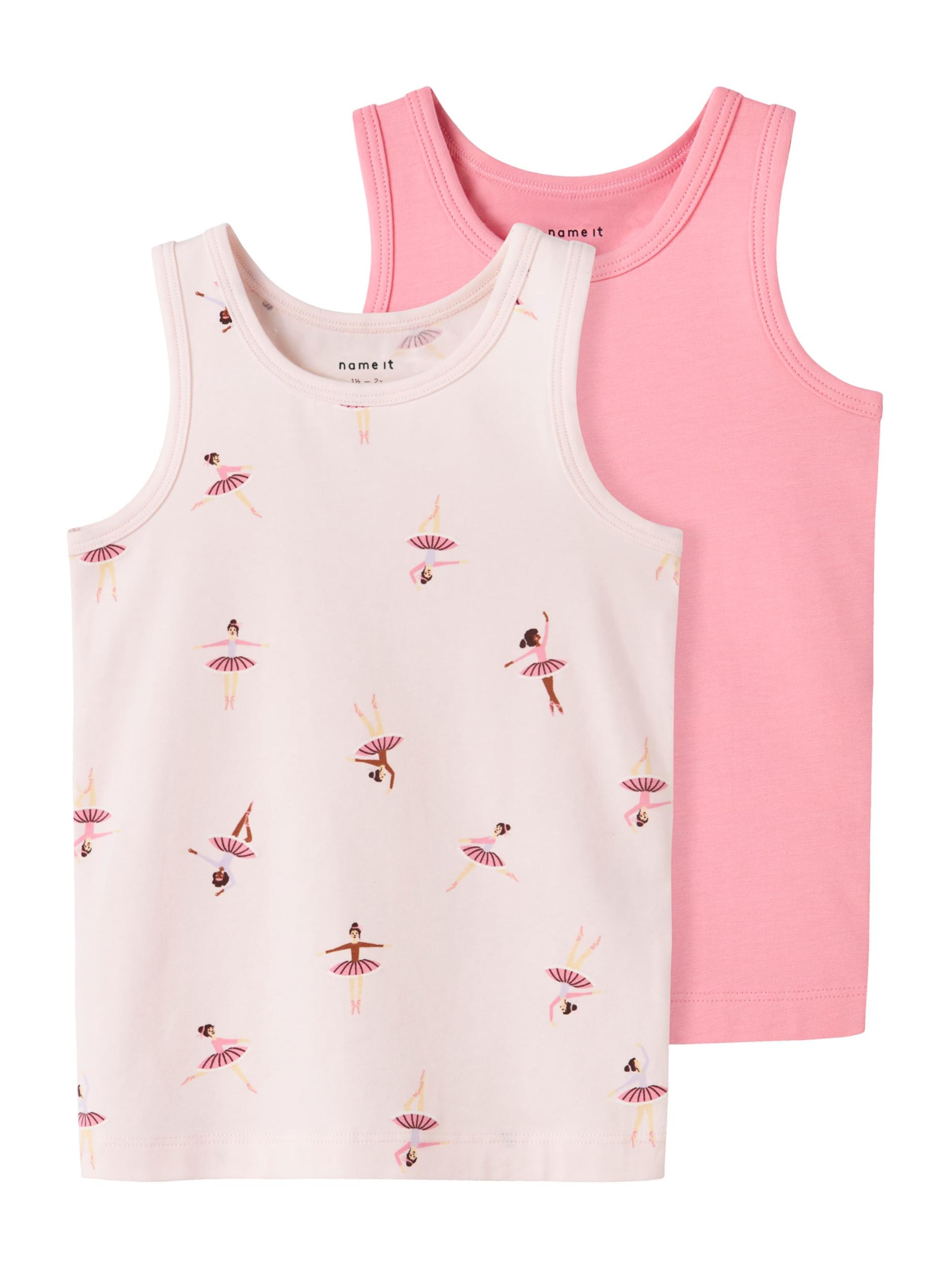 NAME IT Apatiniai marškinėliai smėlio spalva / ruda / pastelinė rožinė / šviesiai rožinė