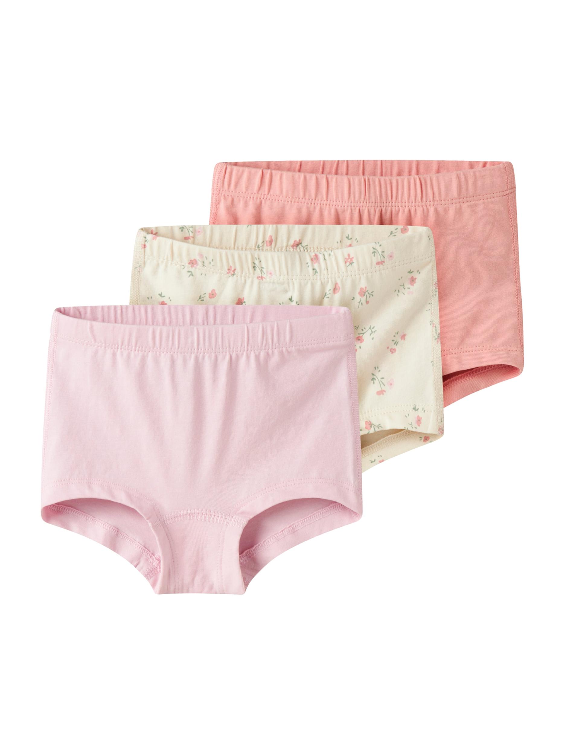 NAME IT Apatinės kelnaitės smėlio spalva / šviesiai violetinė / rožių spalva