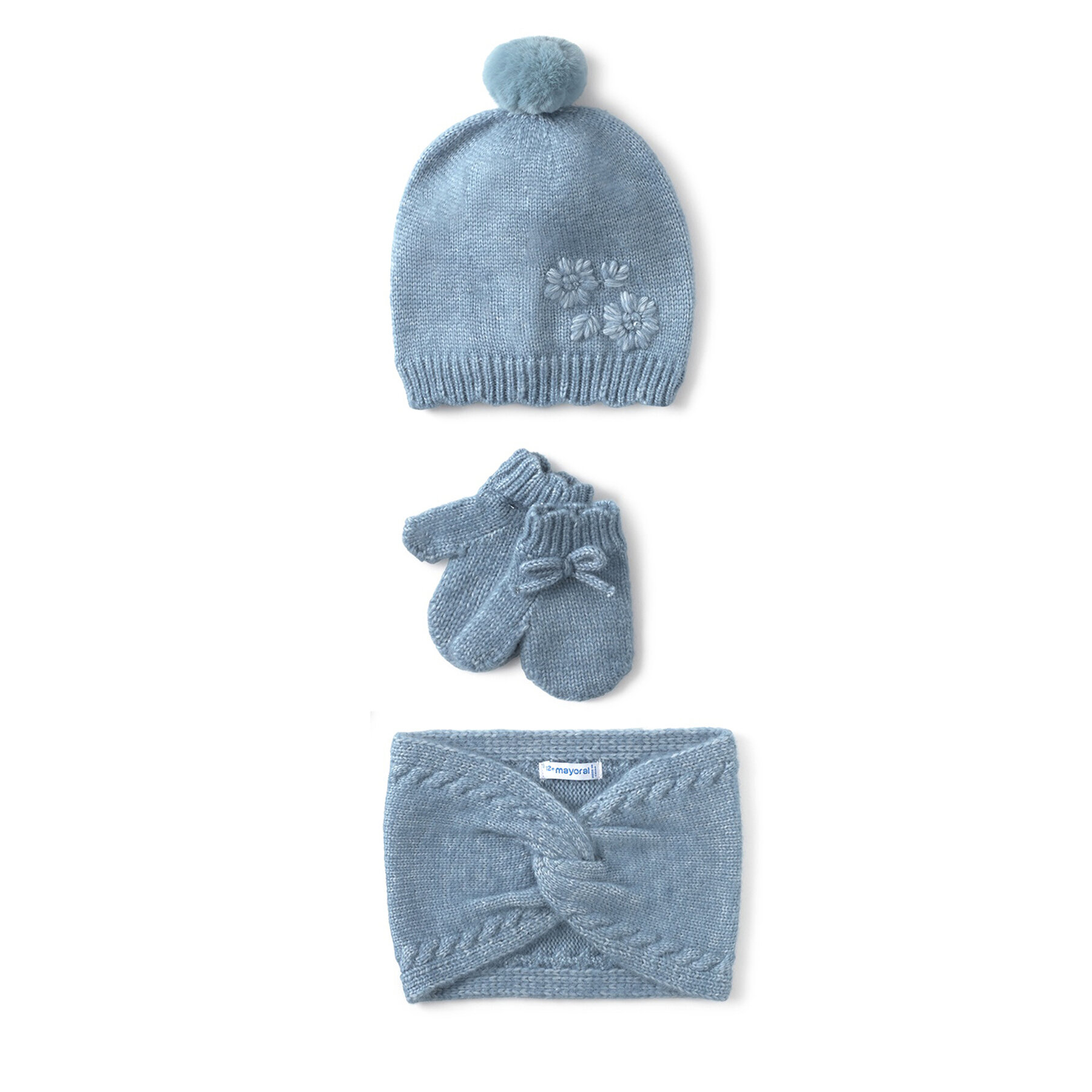 Komplektas: kepurė, gaubtas ir pirštinės Mayoral