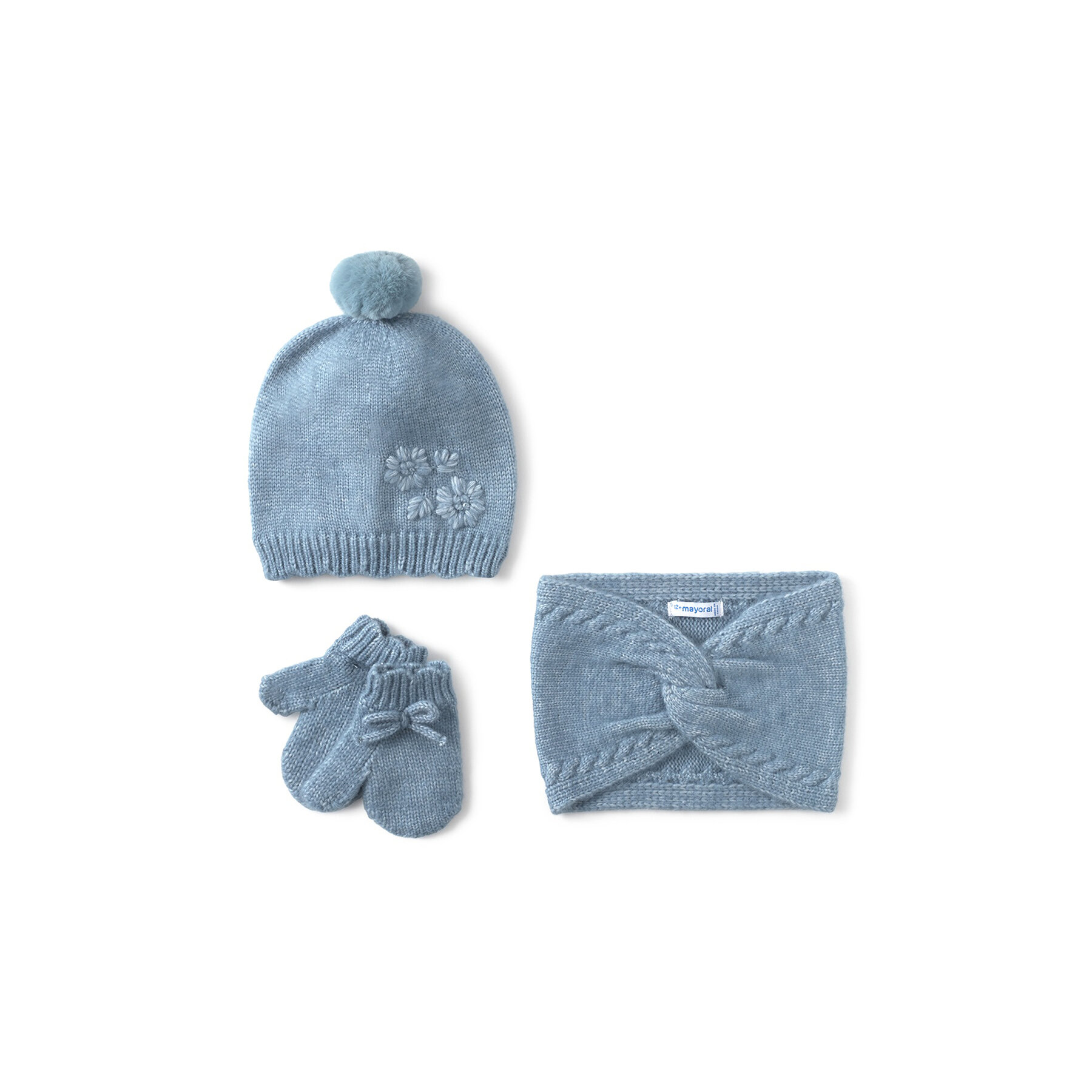 Komplektas: kepurė, gaubtas ir pirštinės Mayoral