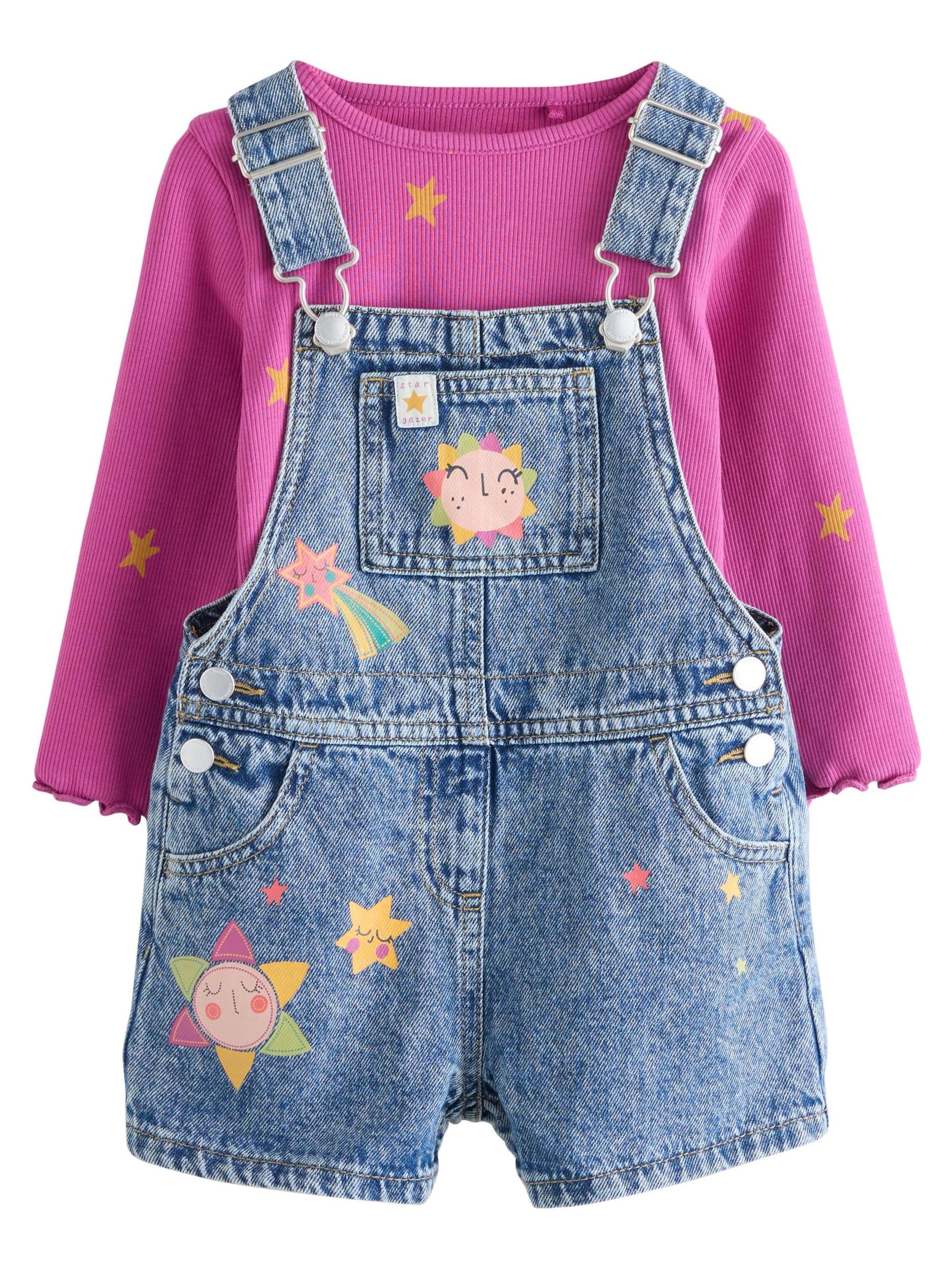 Next Rinkinys tamsiai (džinso) mėlyna / žalia / fuksijų spalva / rožių spalva