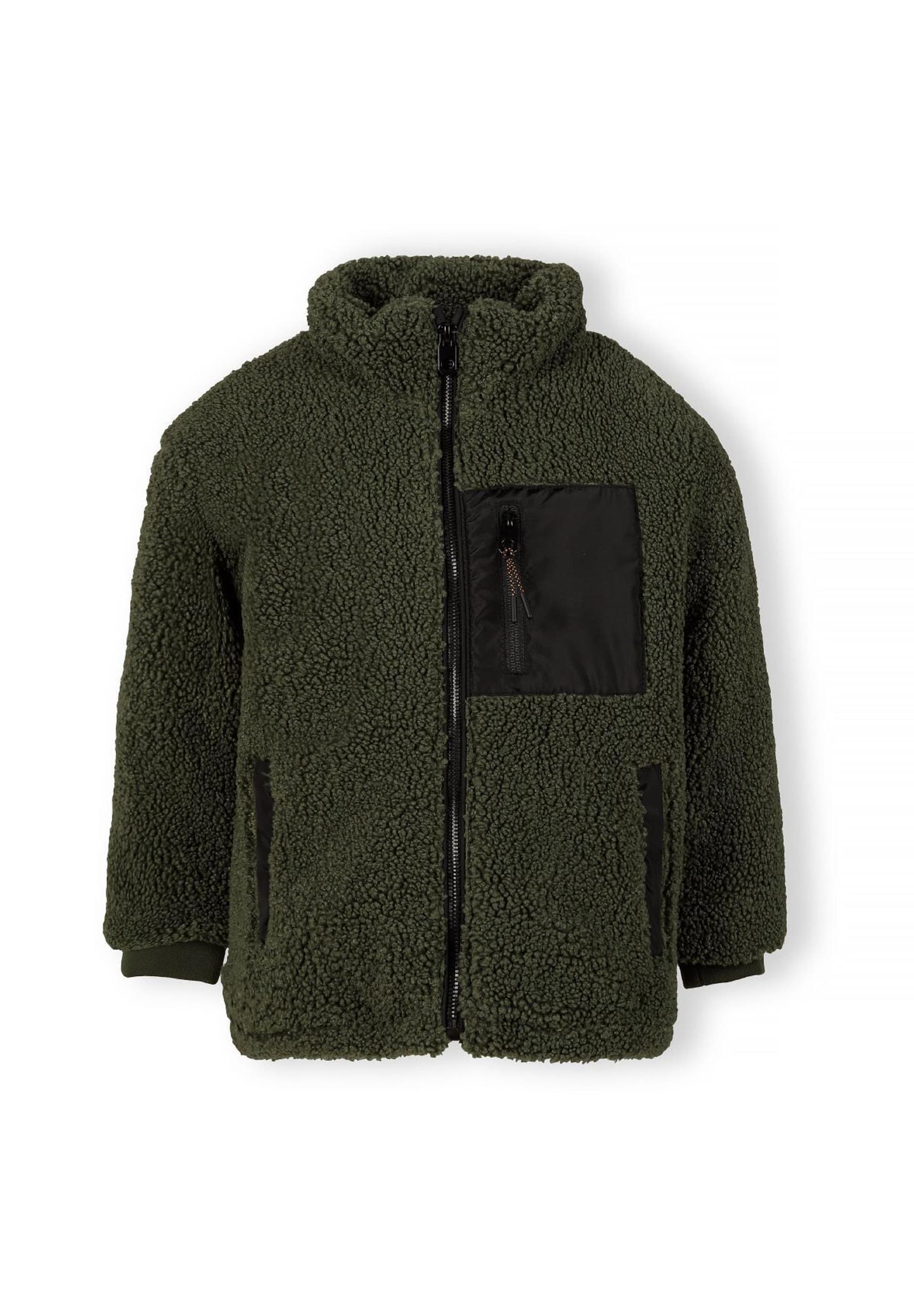 MINOTI Demisezoninė striukė tamsiai žalia / juoda