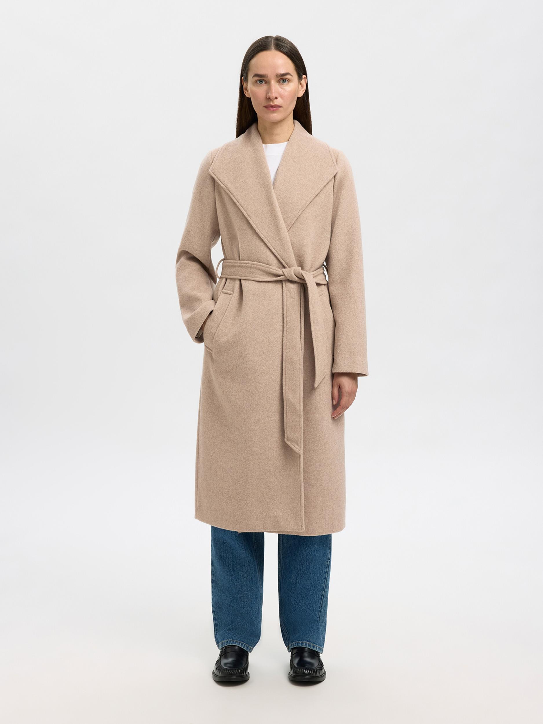 SELECTED Demisezoninis paltas 'SLFROSA' glaisto spalva