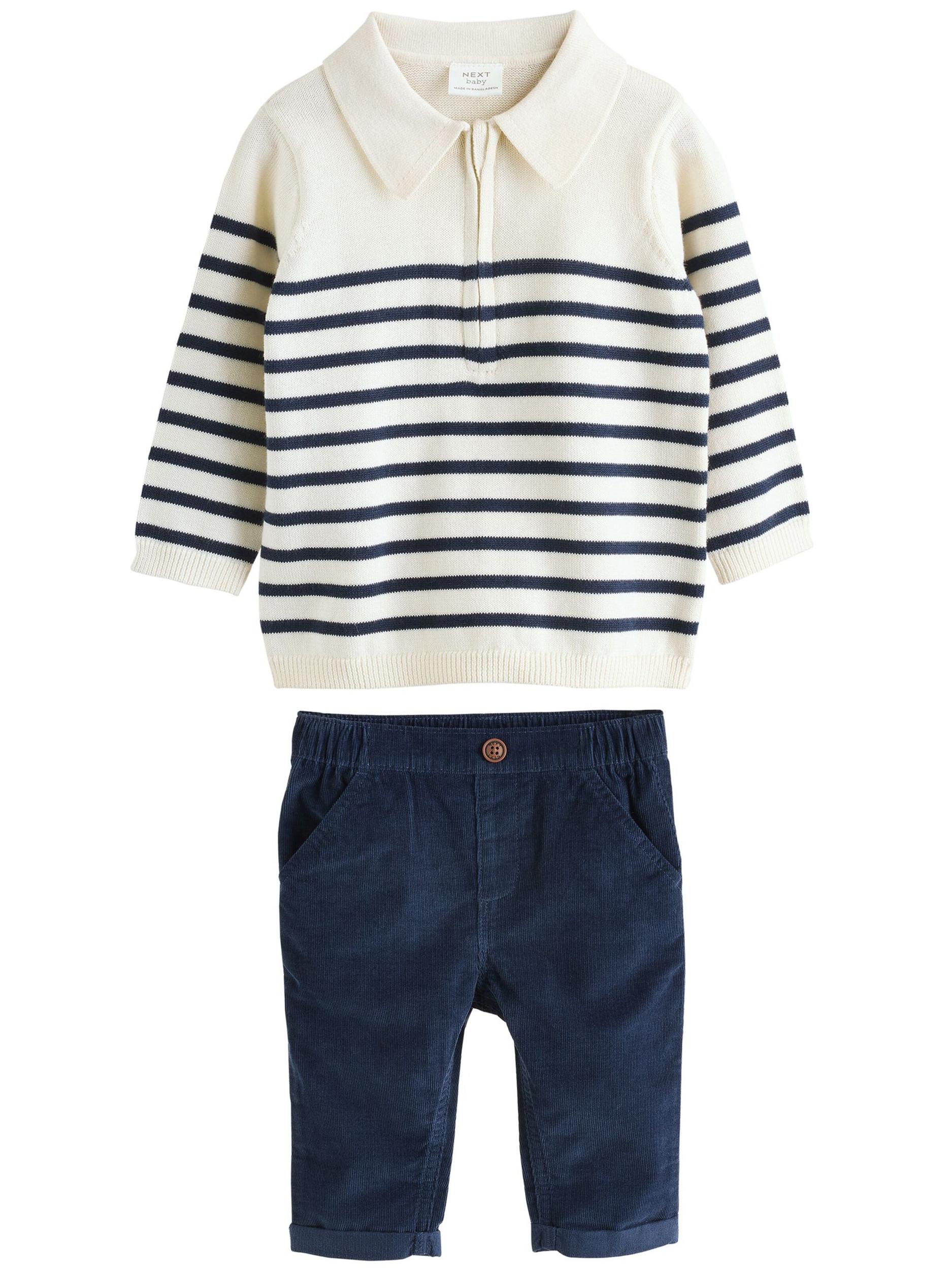 Next Rinkinys tamsiai mėlyna / balta