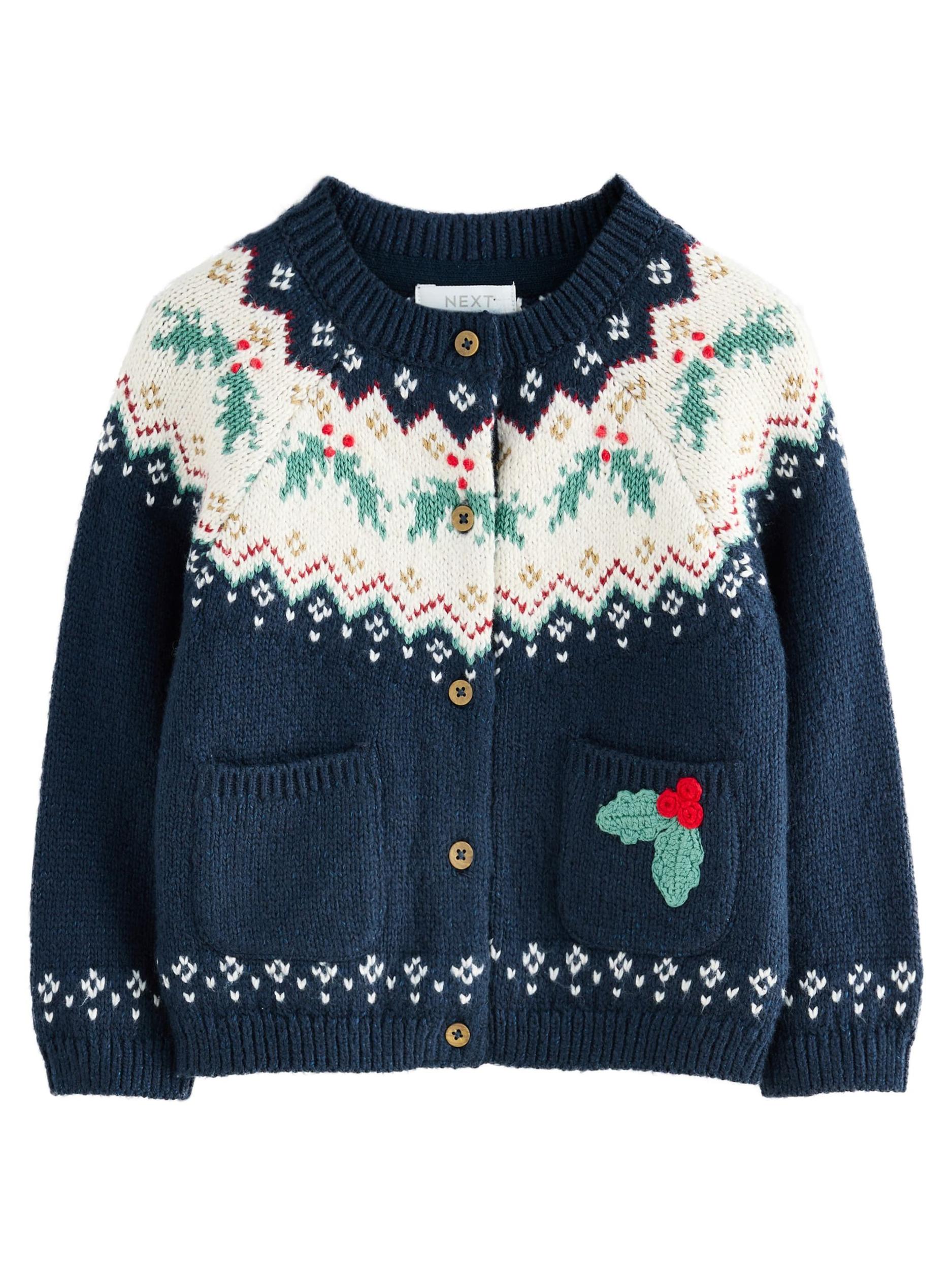 Next Kardiganas tamsiai mėlyna / smaragdinė spalva / raudona / balta