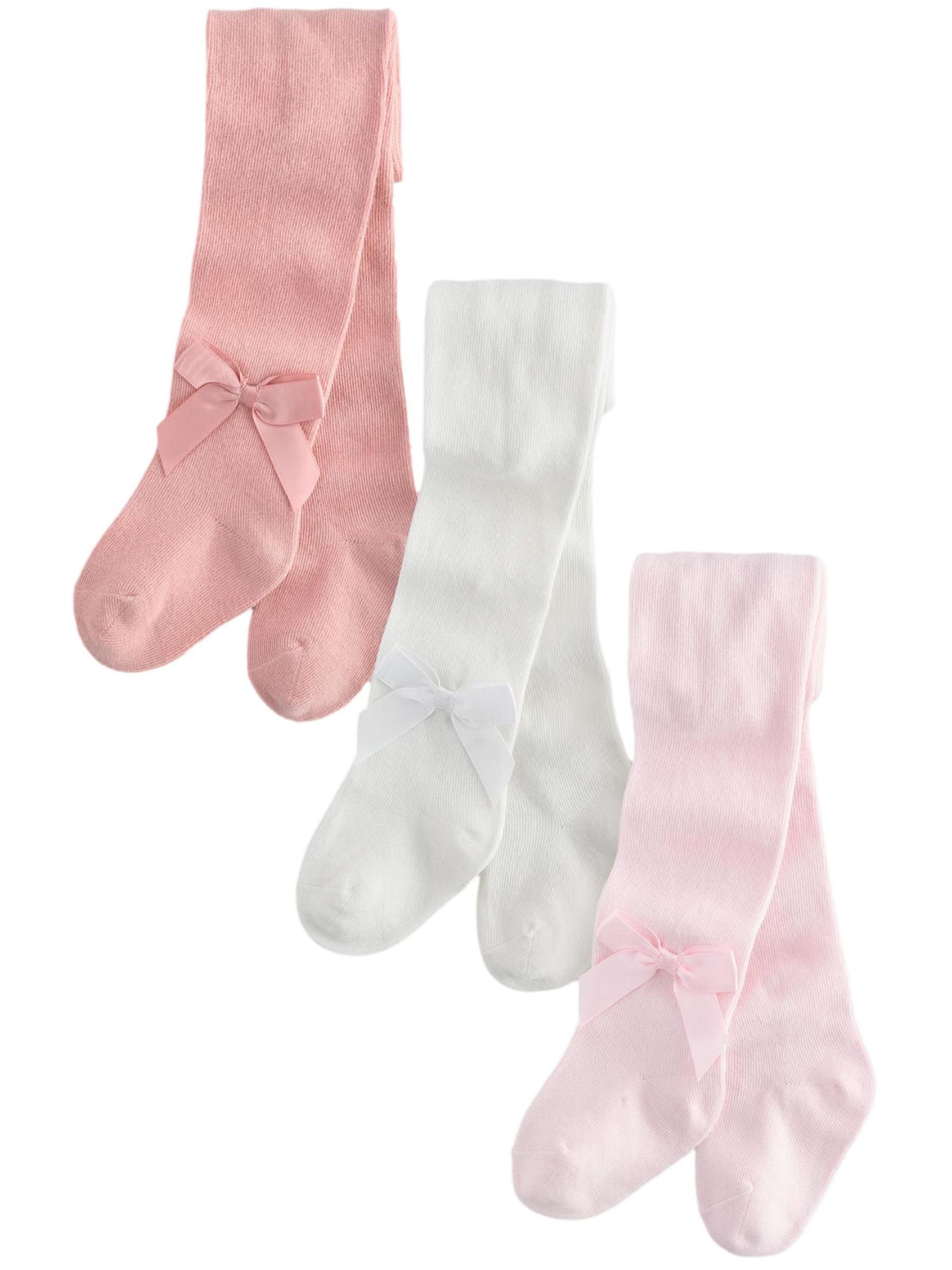 Next Pėdkelnės persikų spalva / rožinė / balta