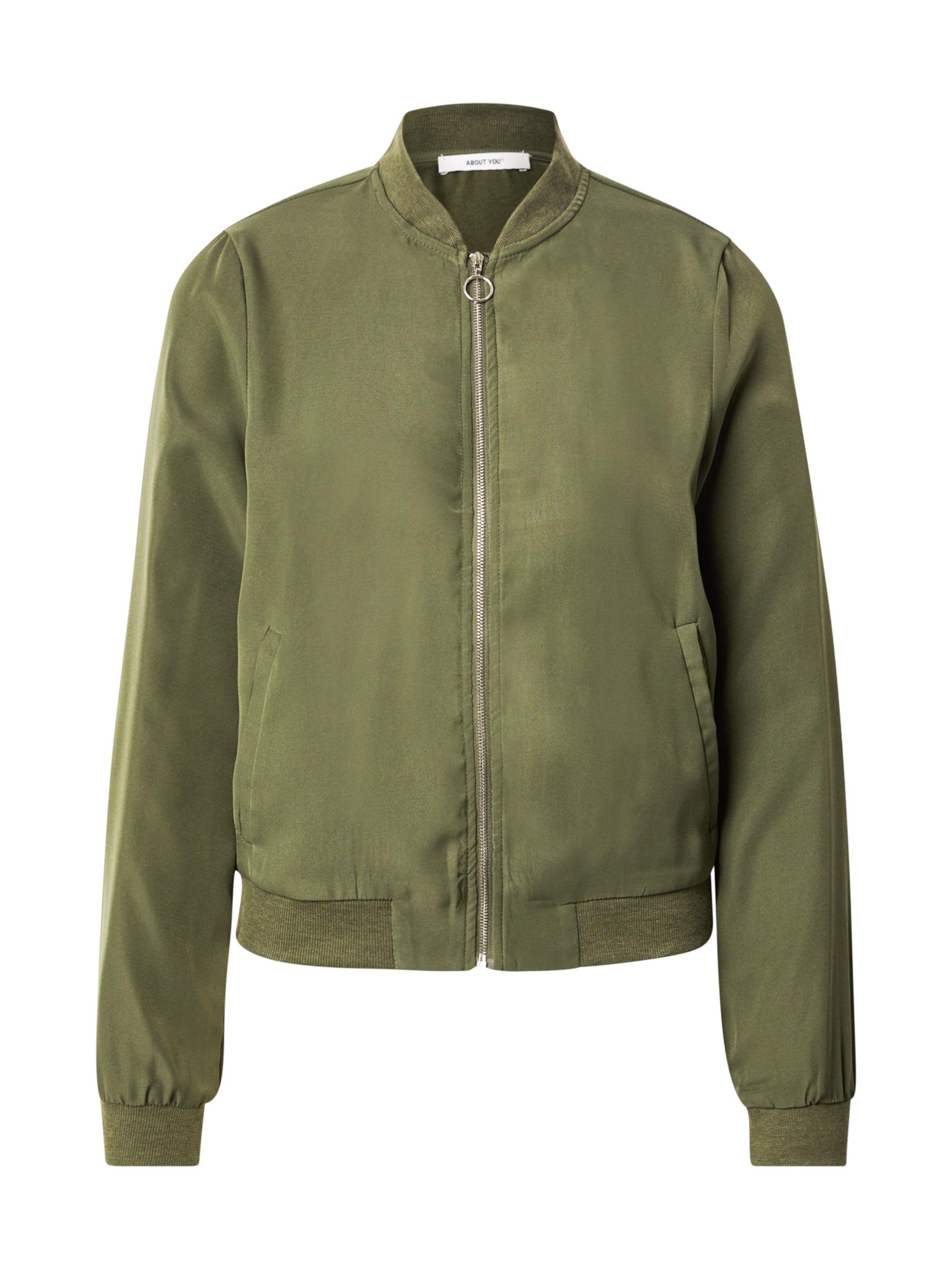 ABOUT YOU Demisezoninė striukė 'Katrin' alyvuogių spalva