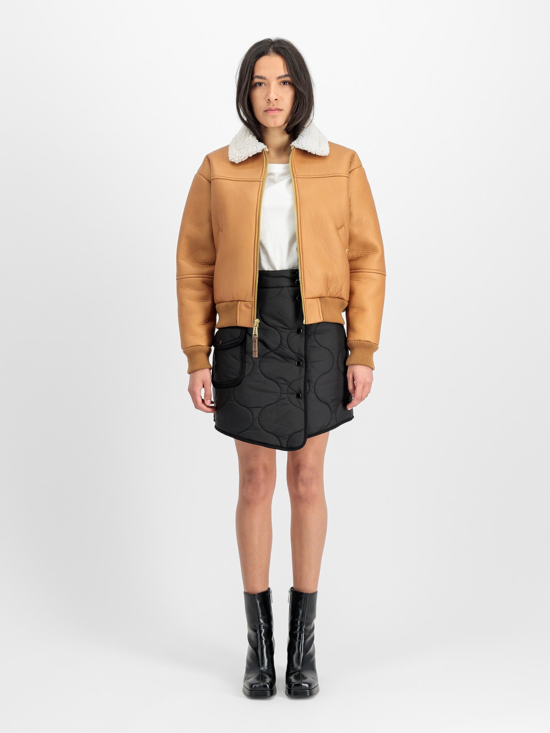 ALPHA INDUSTRIES Demisezoninė striukė šviesiai ruda / balta