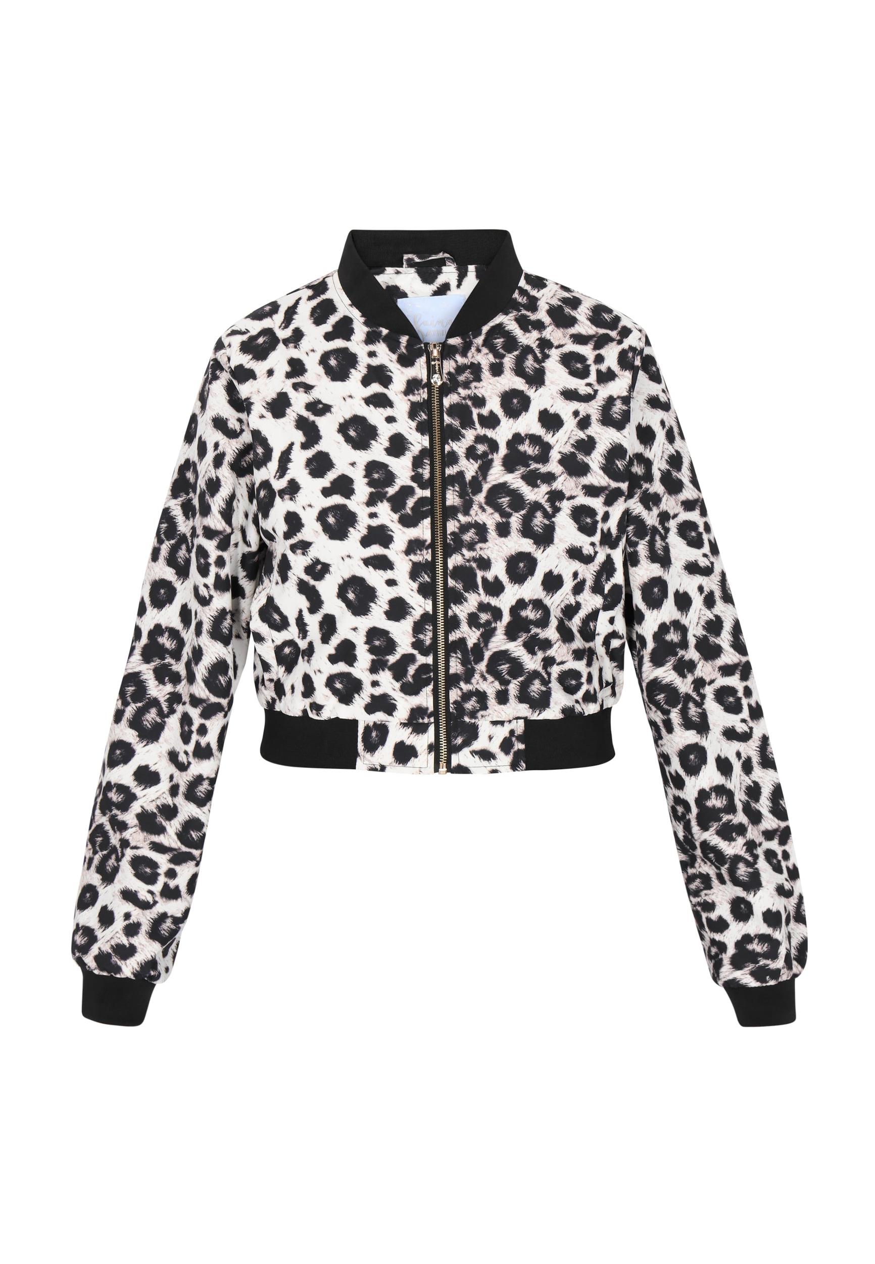 faina Athlsr Demisezoninė striukė pilka / juoda / balta