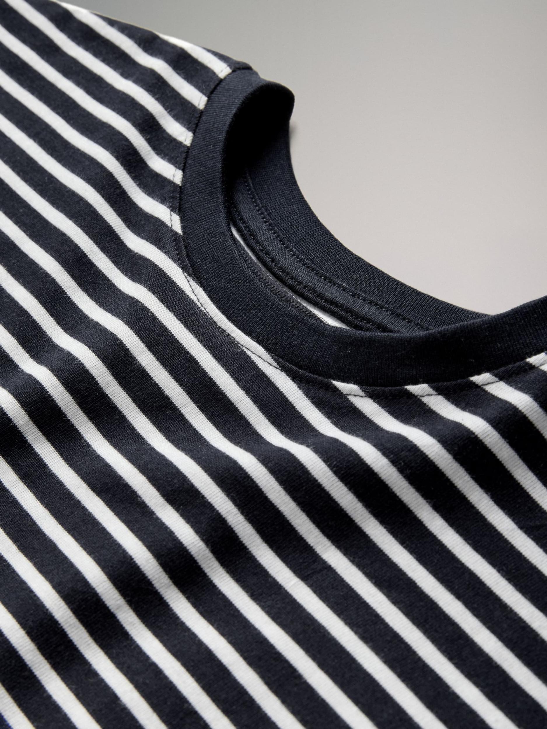 The Set Marškinėliai tamsiai mėlyna jūros spalva / tamsiai mėlyna / margai pilka / balta