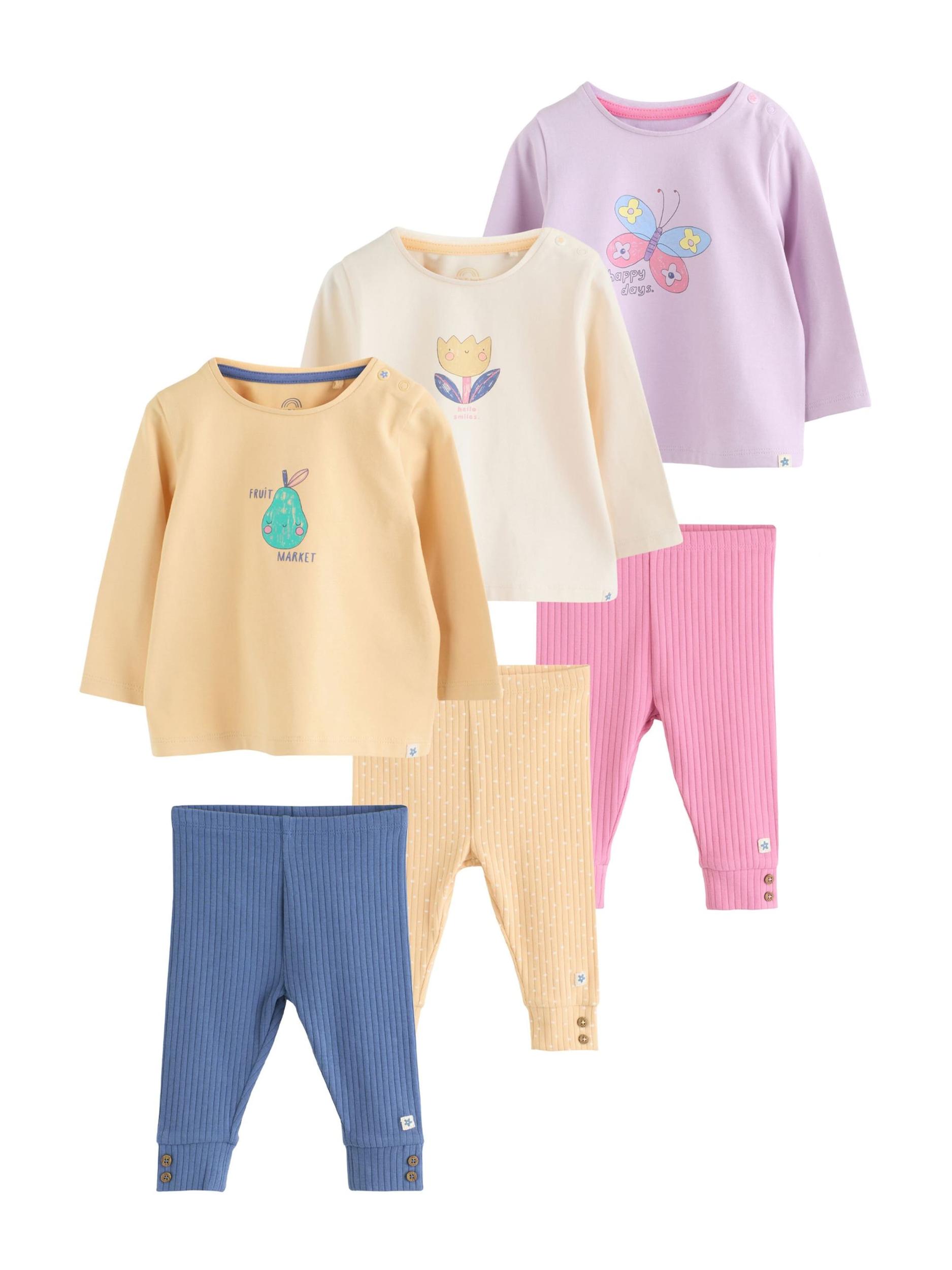 Next Rinkinys šviesiai mėlyna / pastelinė geltona / rožinė / šviesiai rožinė