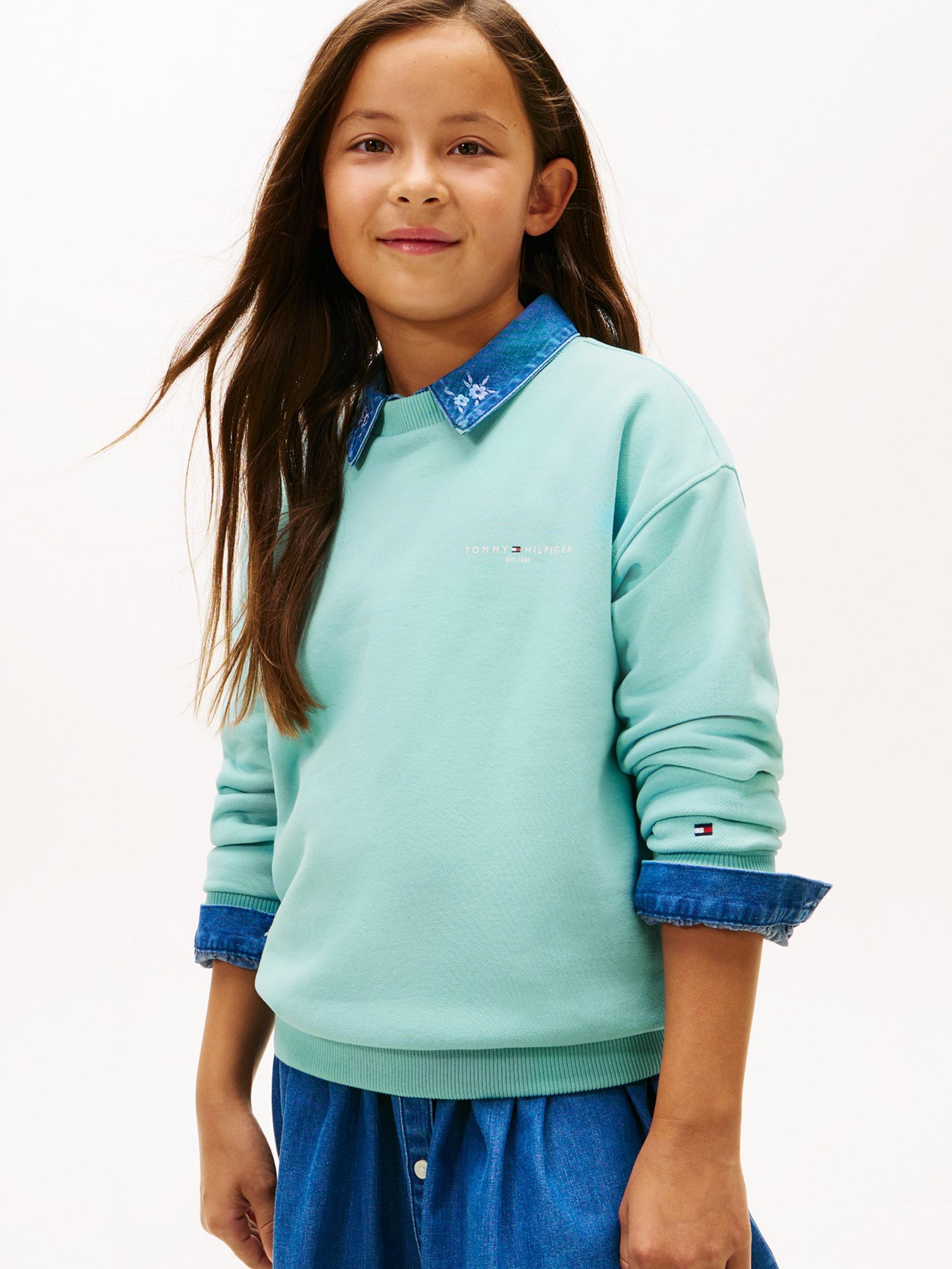 TOMMY HILFIGER Megztinis be užsegimo vandens spalva / balkšva