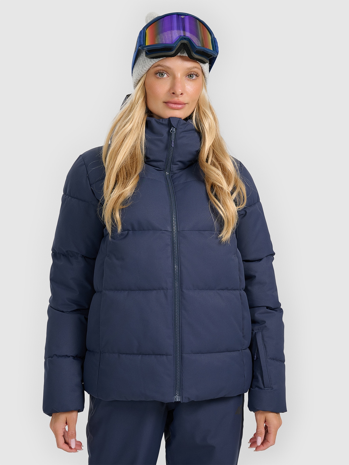 4F Moteriška slidinėjimo striukė 5000 membrana - tamsiai mėlyna