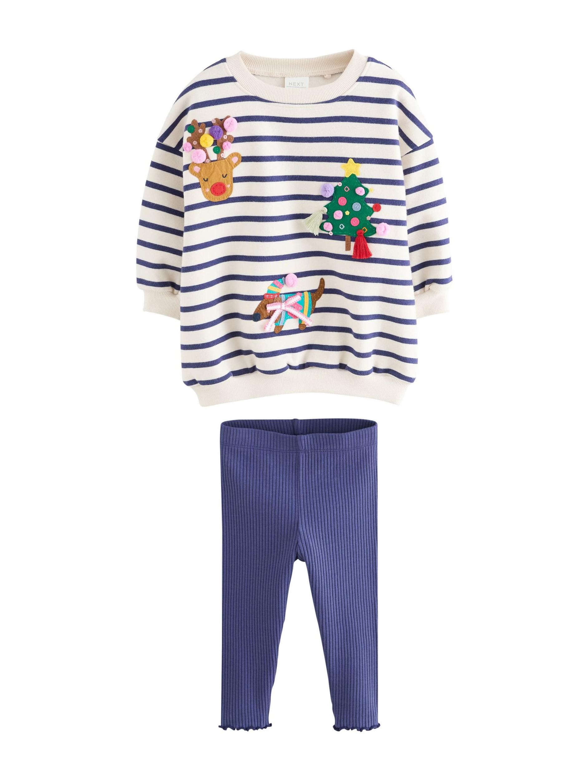 Next Rinkinys kremo / tamsiai mėlyna / tamsiai ruda / spanguolių spalva